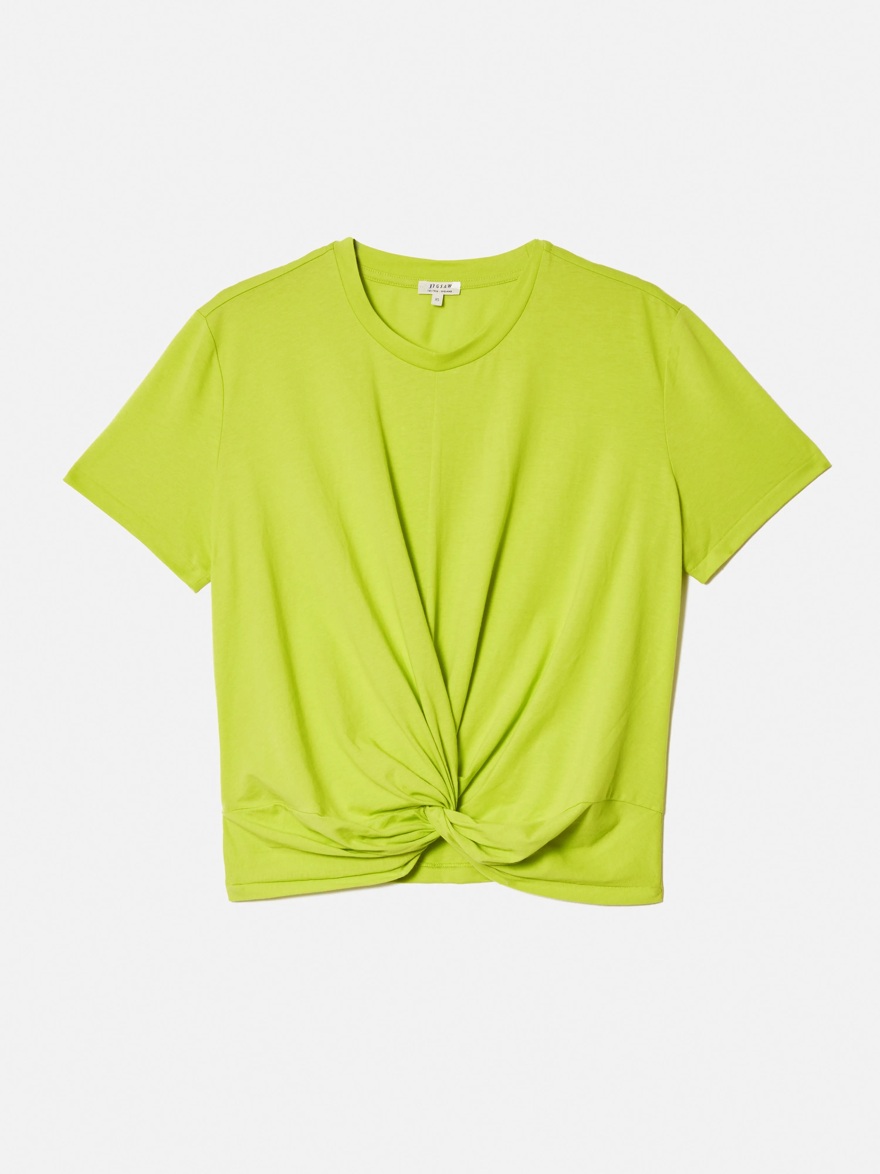 Supima Cotton Knotted T-shirt | Lime sold by Jigsaw product image thumbnail 5