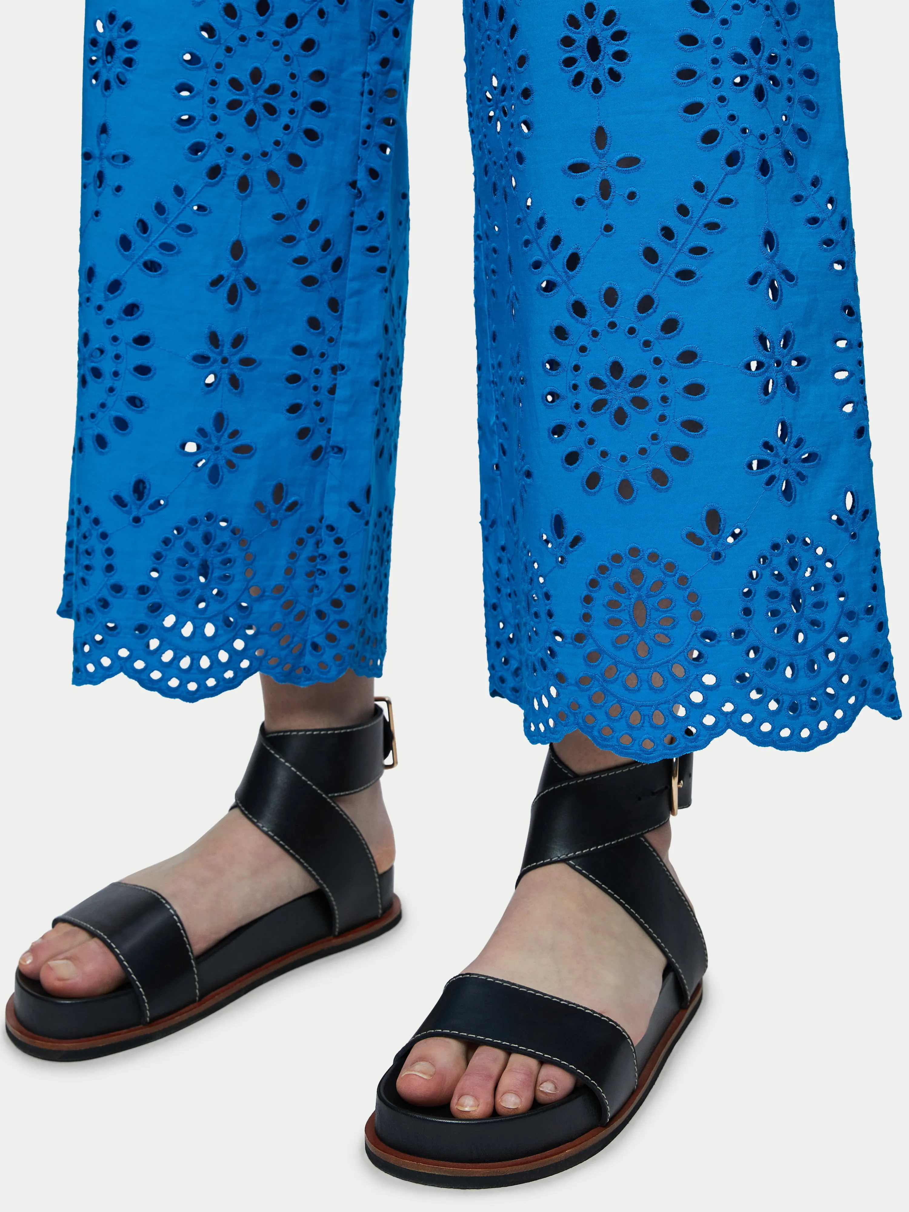 Broderie Beach Trouser | Blue sold by Jigsaw product image thumbnail 2