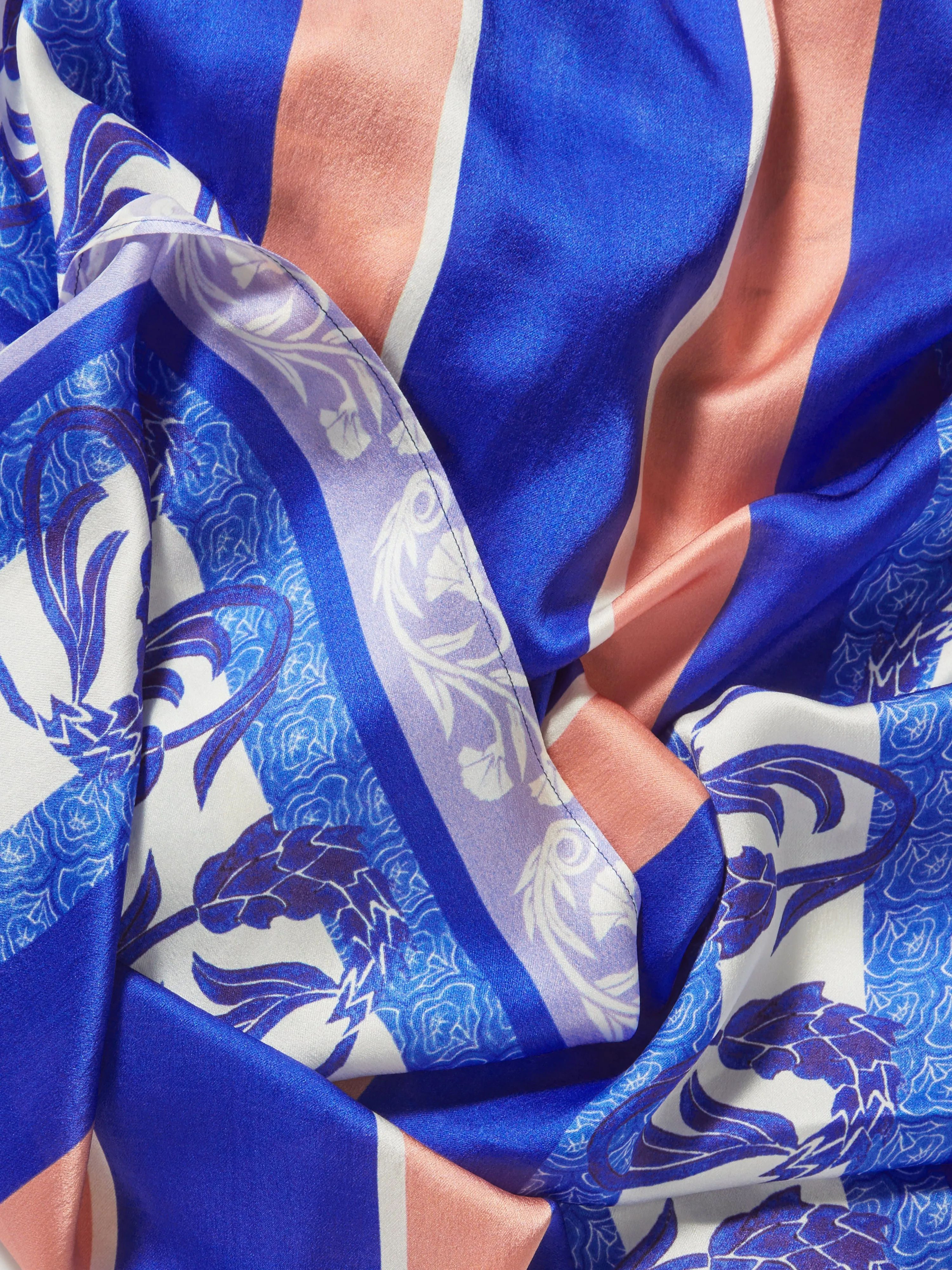 Santorini Silk Scarf | Blue sold by Jigsaw product image thumbnail 3