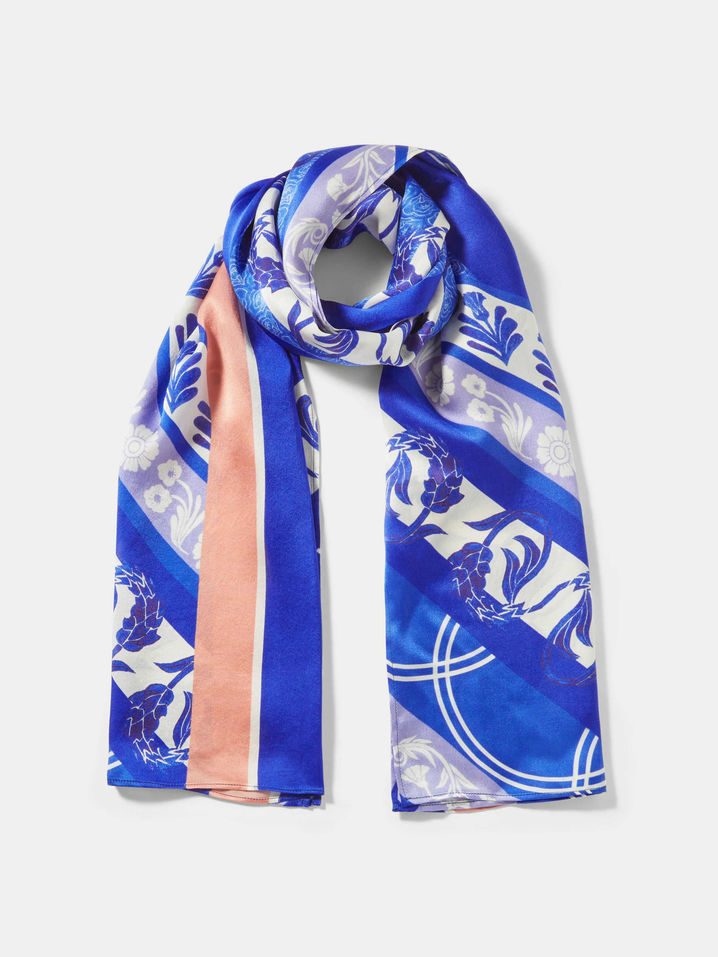 Santorini Silk Scarf | Blue sold by Jigsaw
