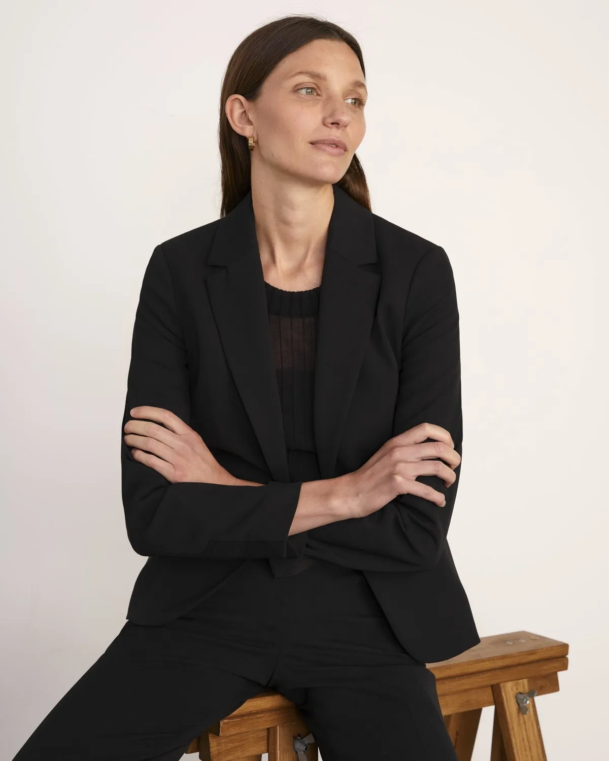 Italian Wool Stretch Paris Jacket | Black sold by Jigsaw product image thumbnail 2