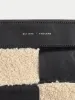 Kaia Checker Woven Pouch | Black sold by Jigsaw
