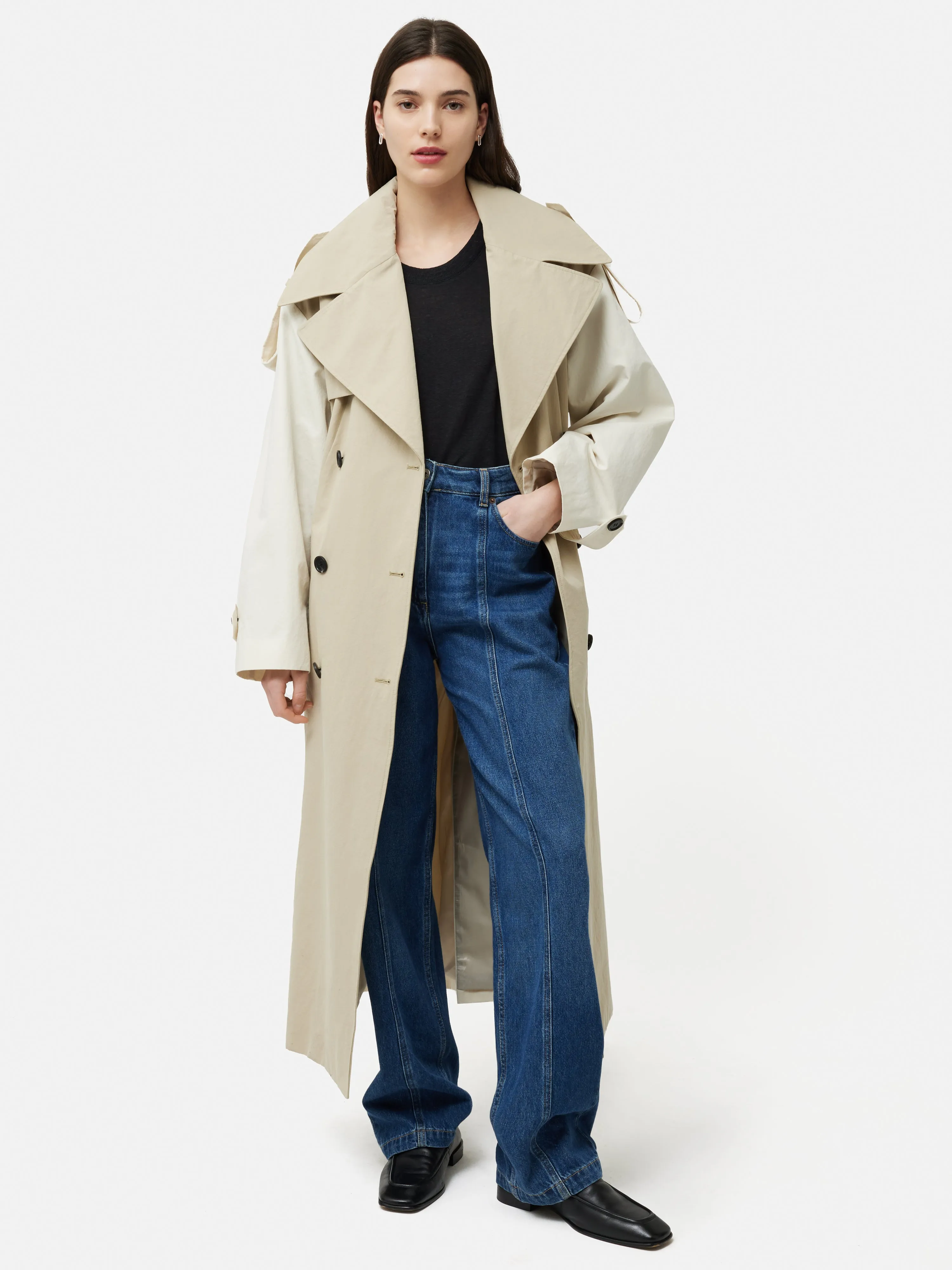 Linen Blythe Half Sleeve Tee | Black sold by Jigsaw product image thumbnail 5