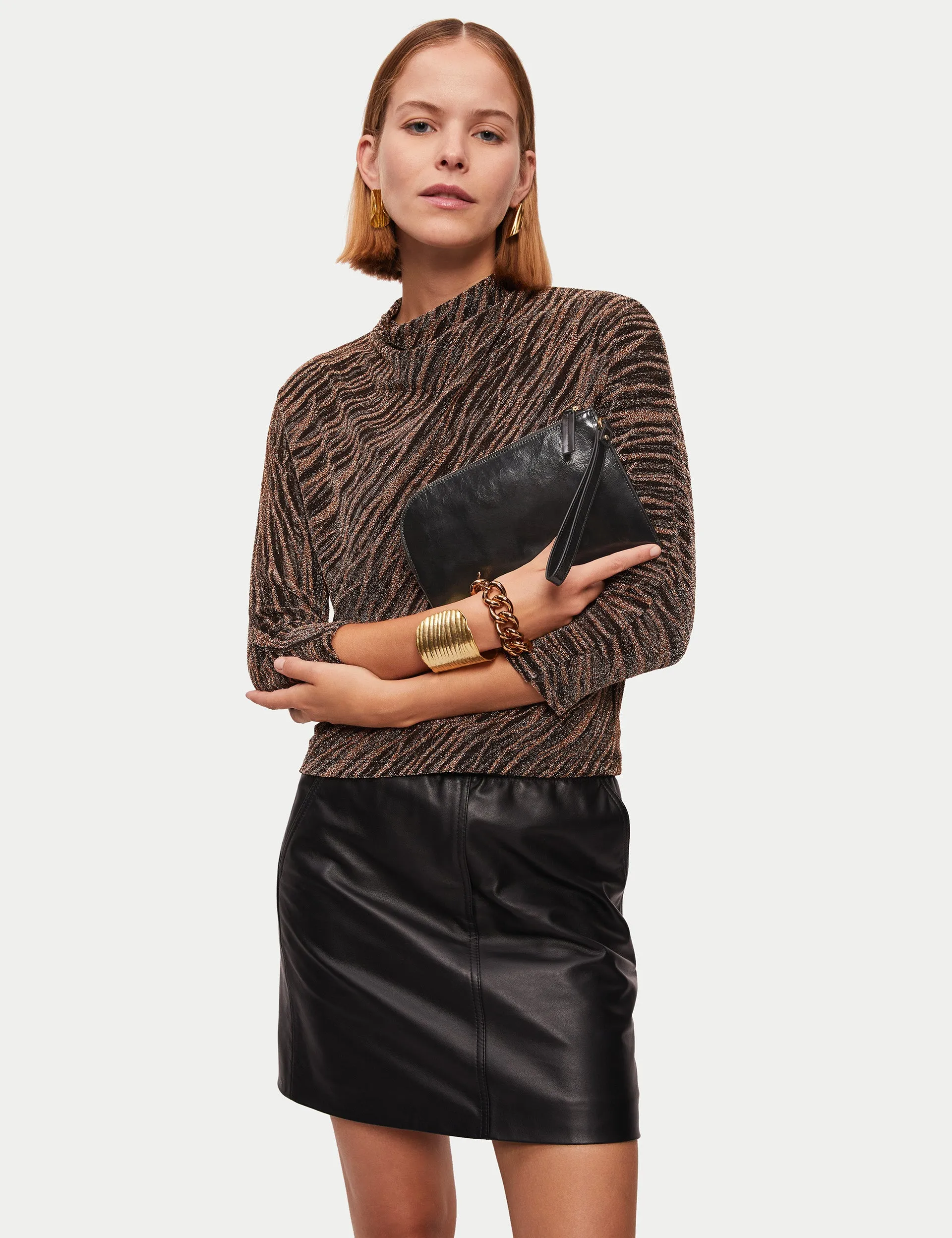 Sophia Patent Leather Pouch | Black sold by Jigsaw product image thumbnail 4