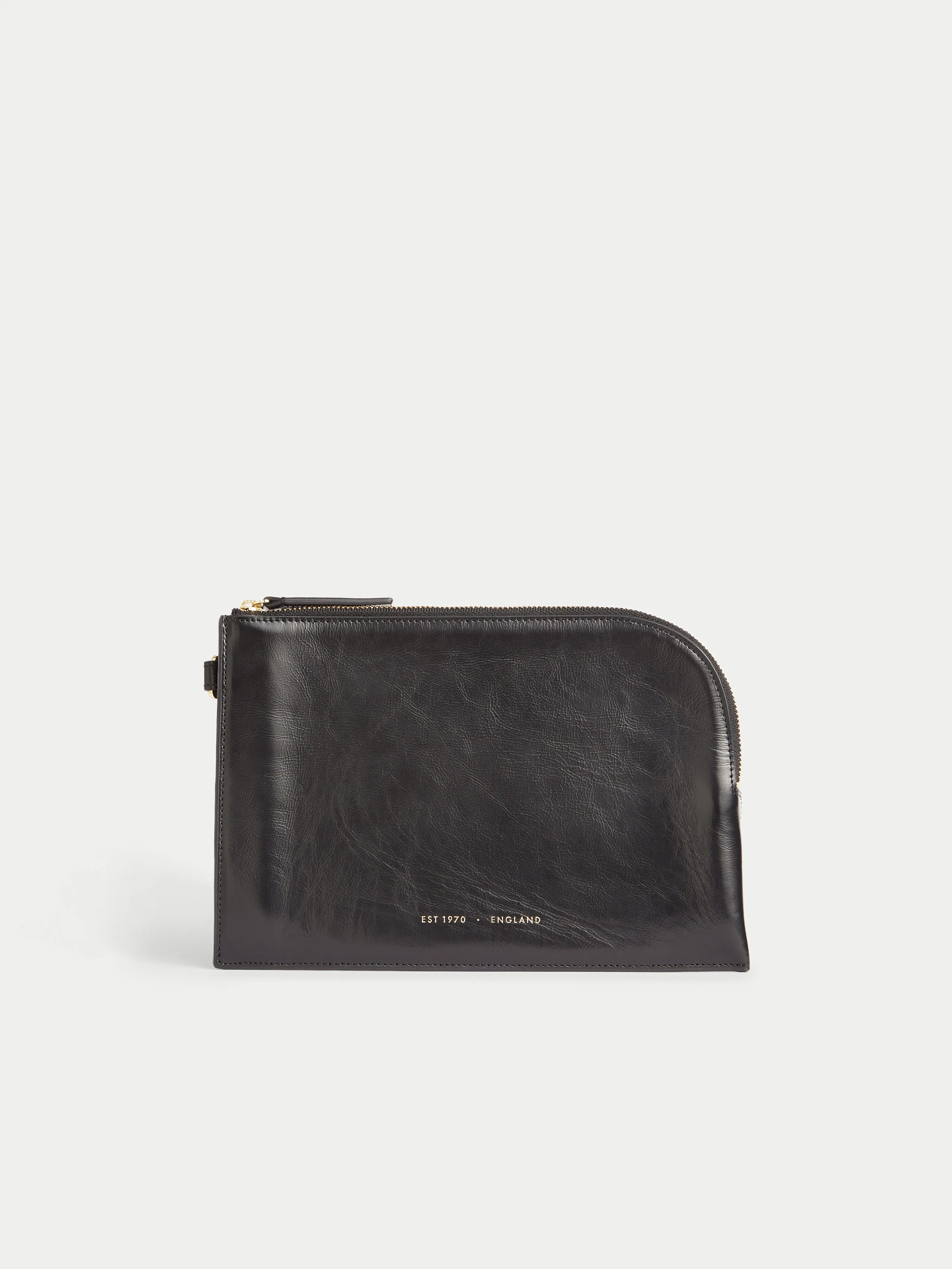Sophia Patent Leather Pouch | Black sold by Jigsaw