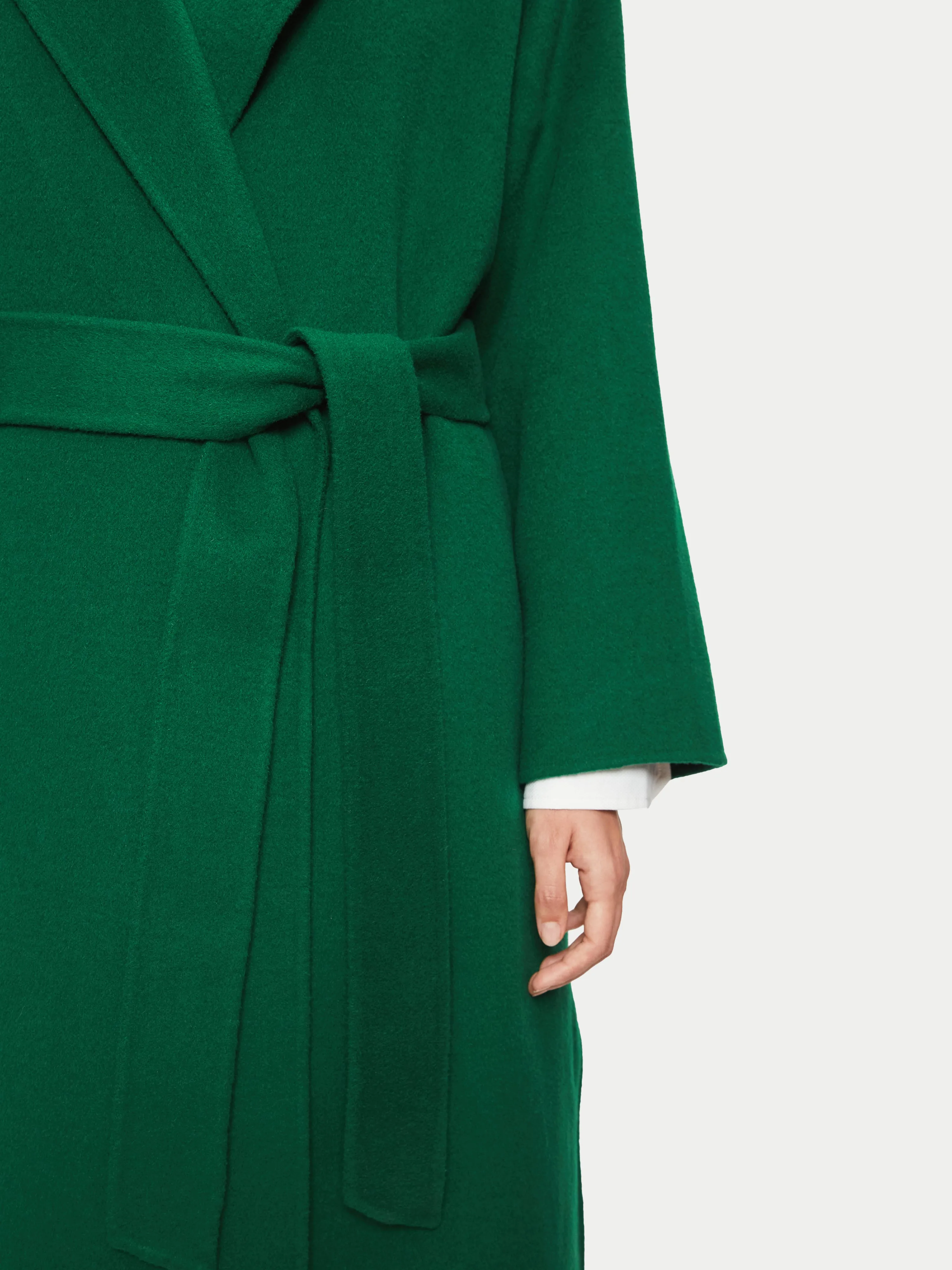 Long Double Faced Coat | Green sold by Jigsaw product image thumbnail 4