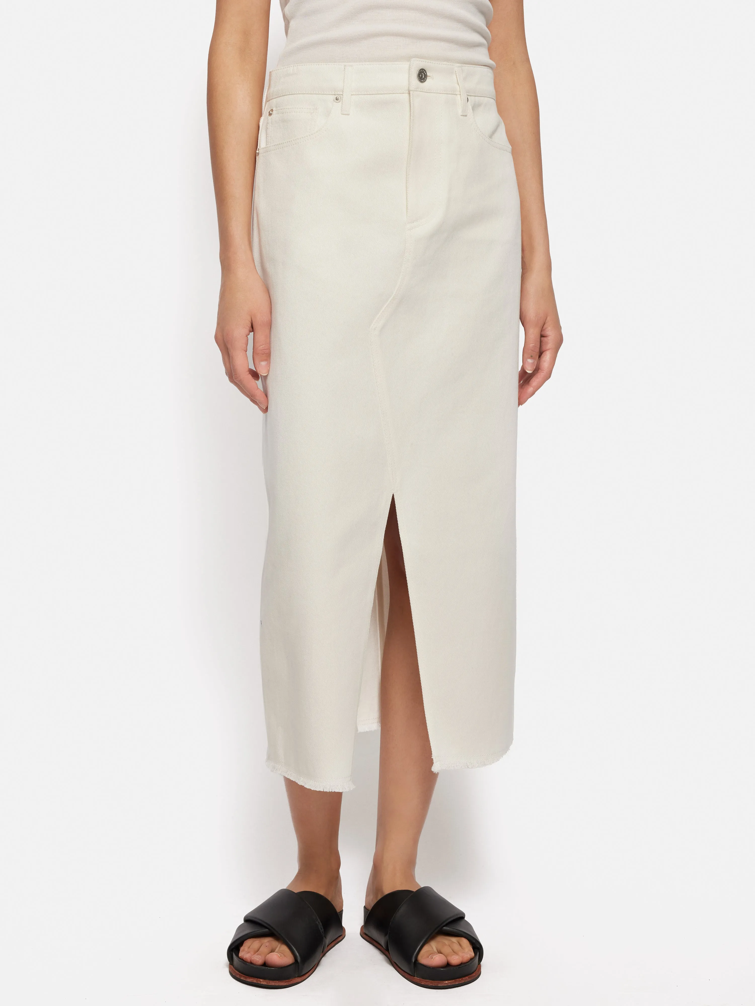 Denim Maxi Split Front Skirt | Ecru sold by Jigsaw product image thumbnail 2