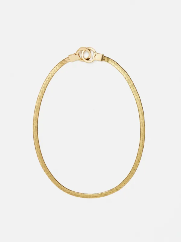 Chunky Snake Chain Necklace | Gold sold by Jigsaw