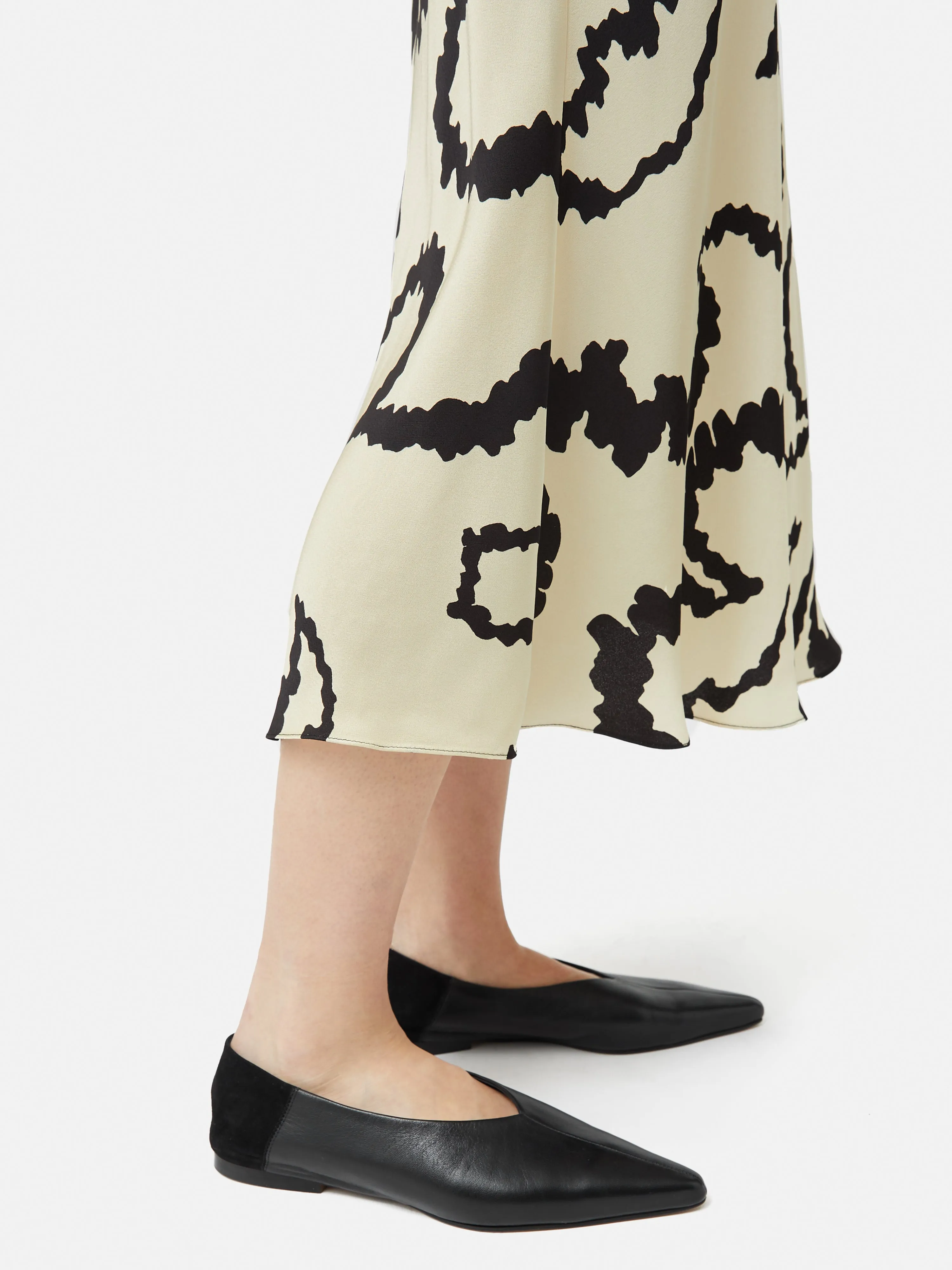 Hydra Coral Midi Skirt | Cream sold by Jigsaw product image thumbnail 2