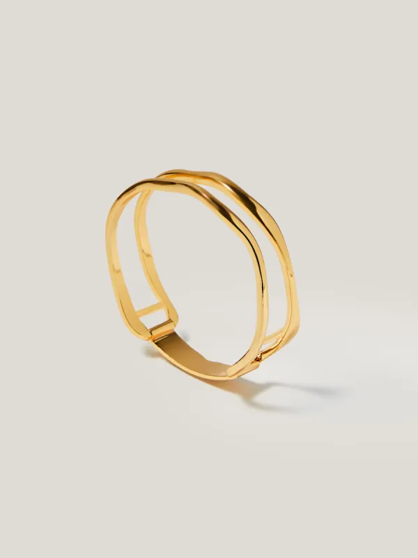 Organic Wave Bangle | Gold sold by Jigsaw