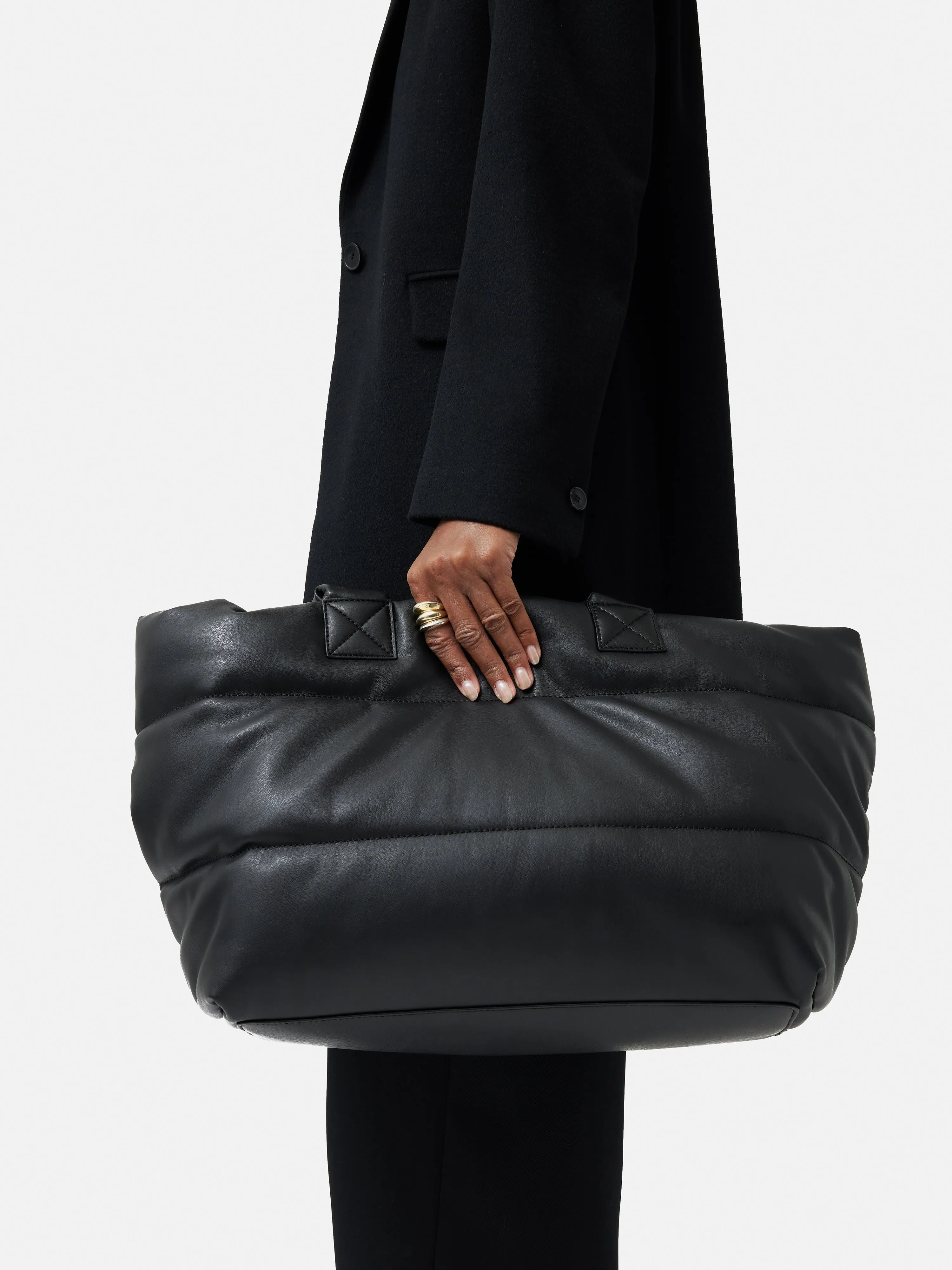 Albury Quilted Tote Bag | Black sold by Jigsaw product image thumbnail 3