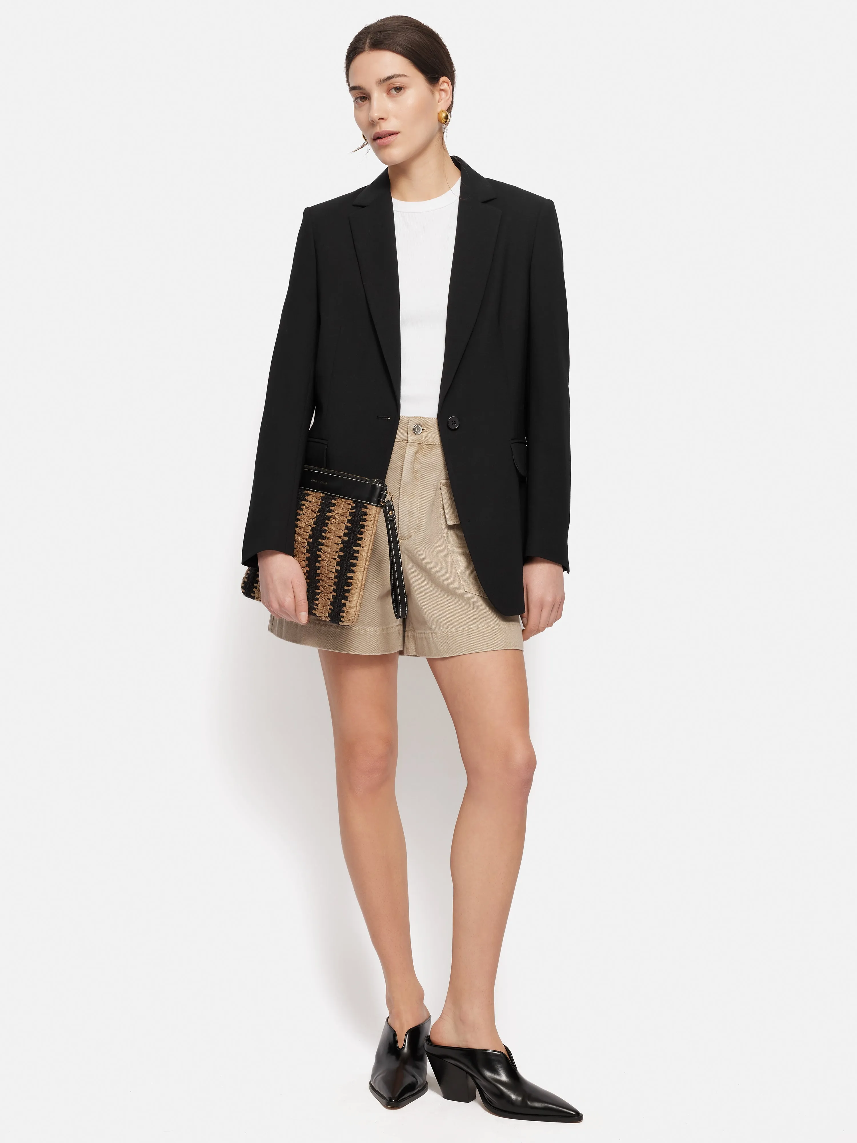 Raffia Stripe Pouch | Beige sold by Jigsaw product image thumbnail 5