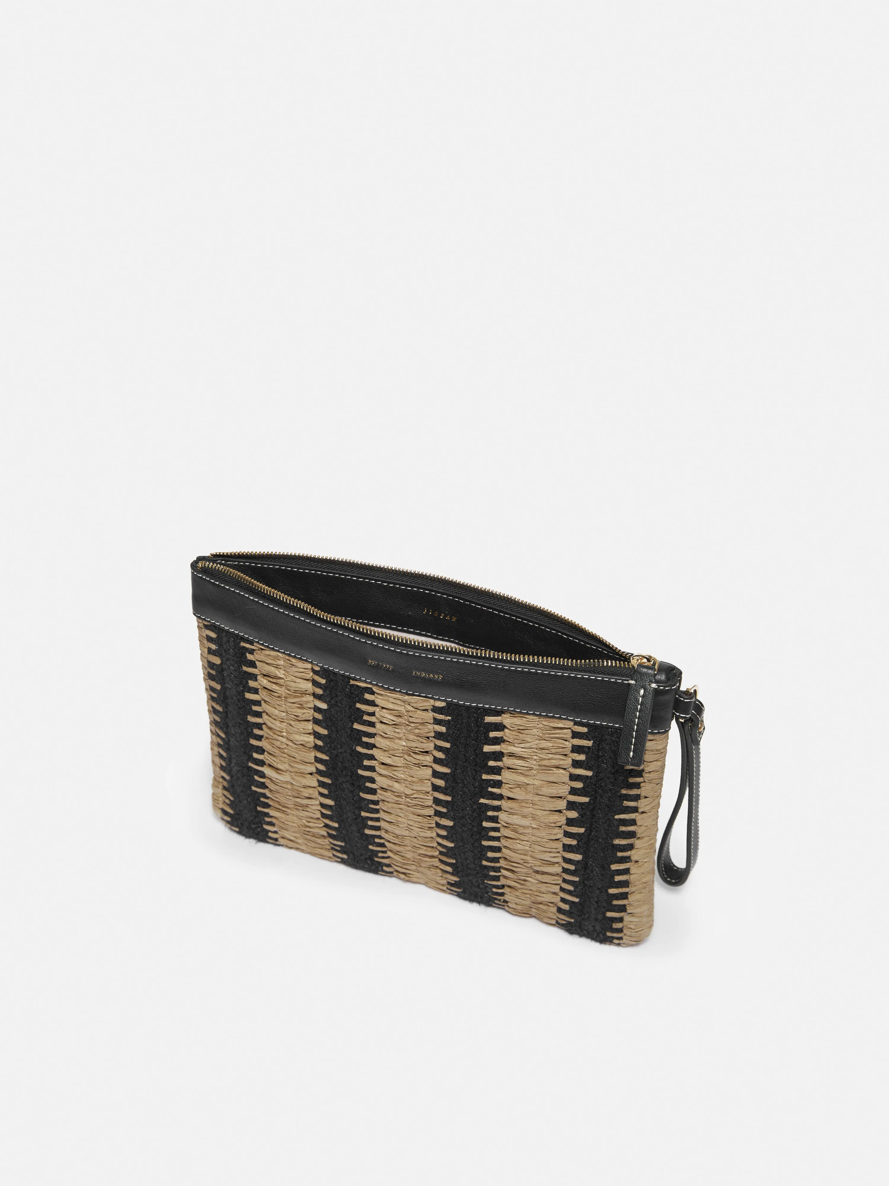 Raffia Stripe Pouch | Beige sold by Jigsaw product image thumbnail 4