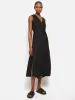Linen Button Detail Dress | Black sold by Jigsaw