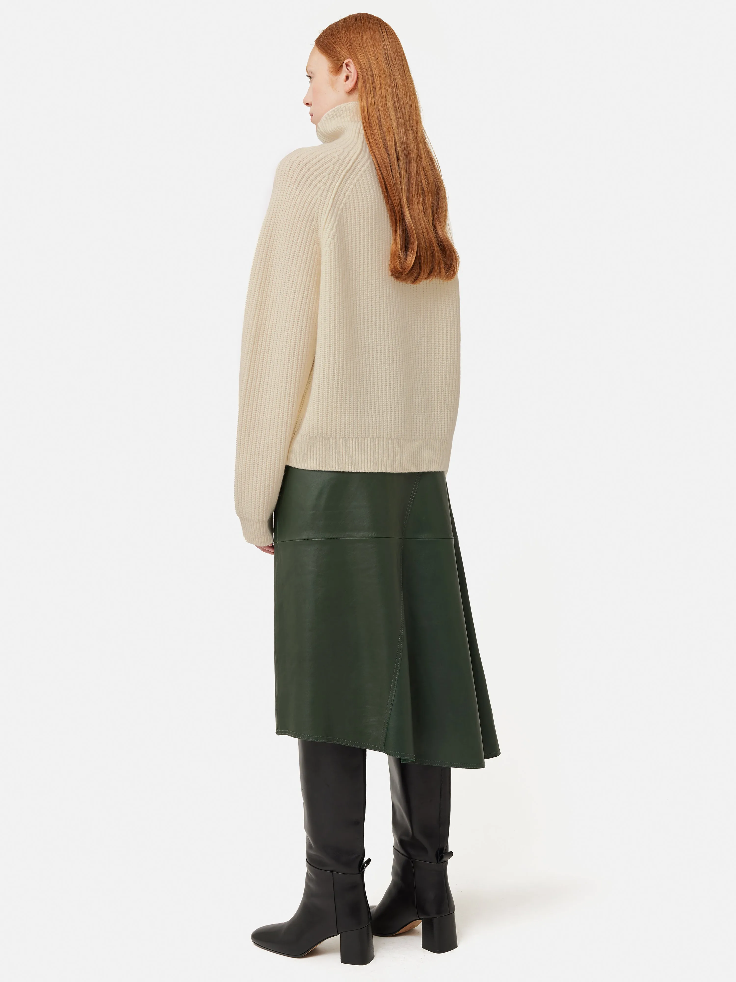 Merino Fishermans Rib Jumper | Cream sold by Jigsaw product image thumbnail 5