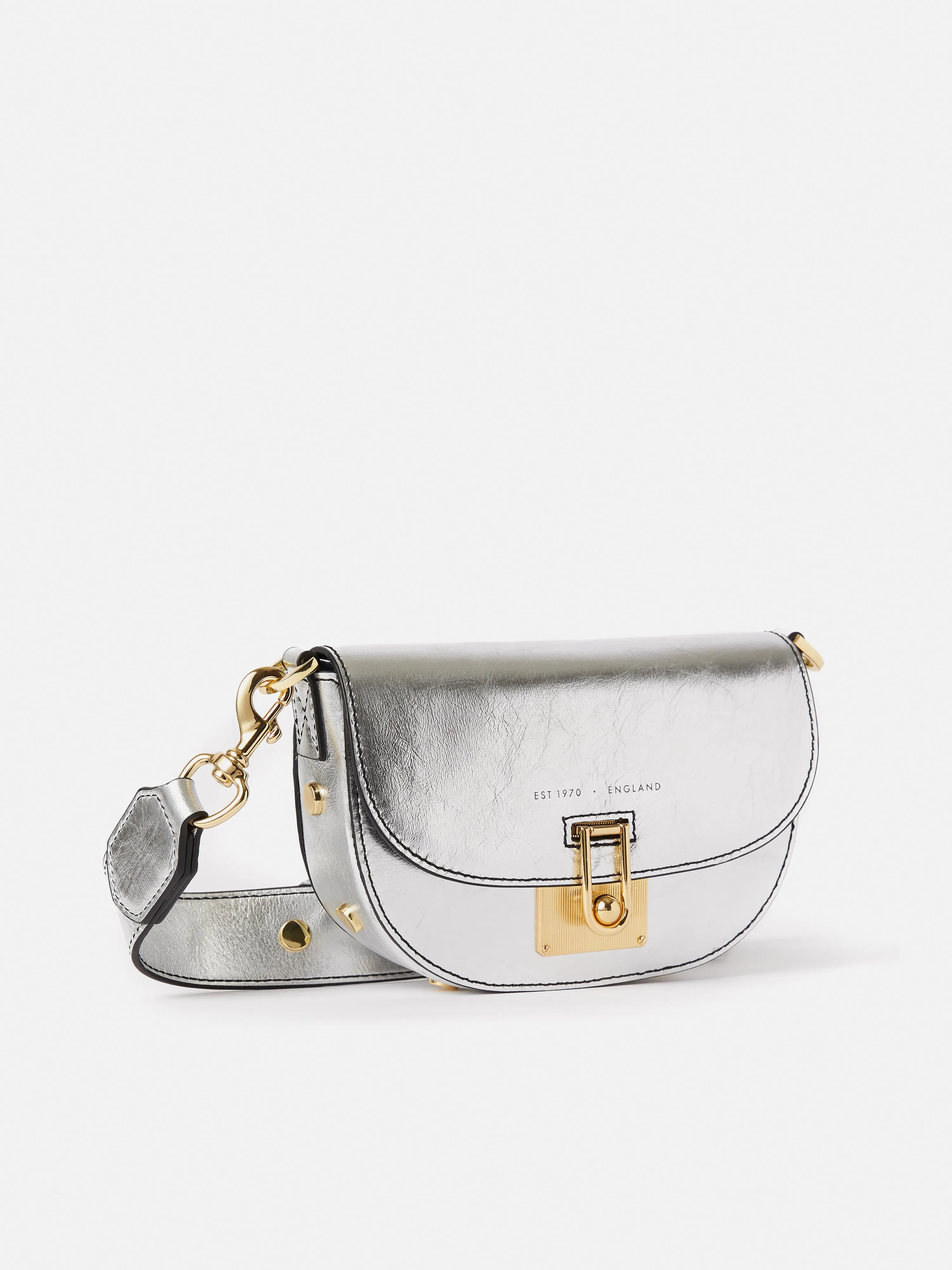Denbigh Studded Leather Bag | Silver sold by Jigsaw product image thumbnail 4
