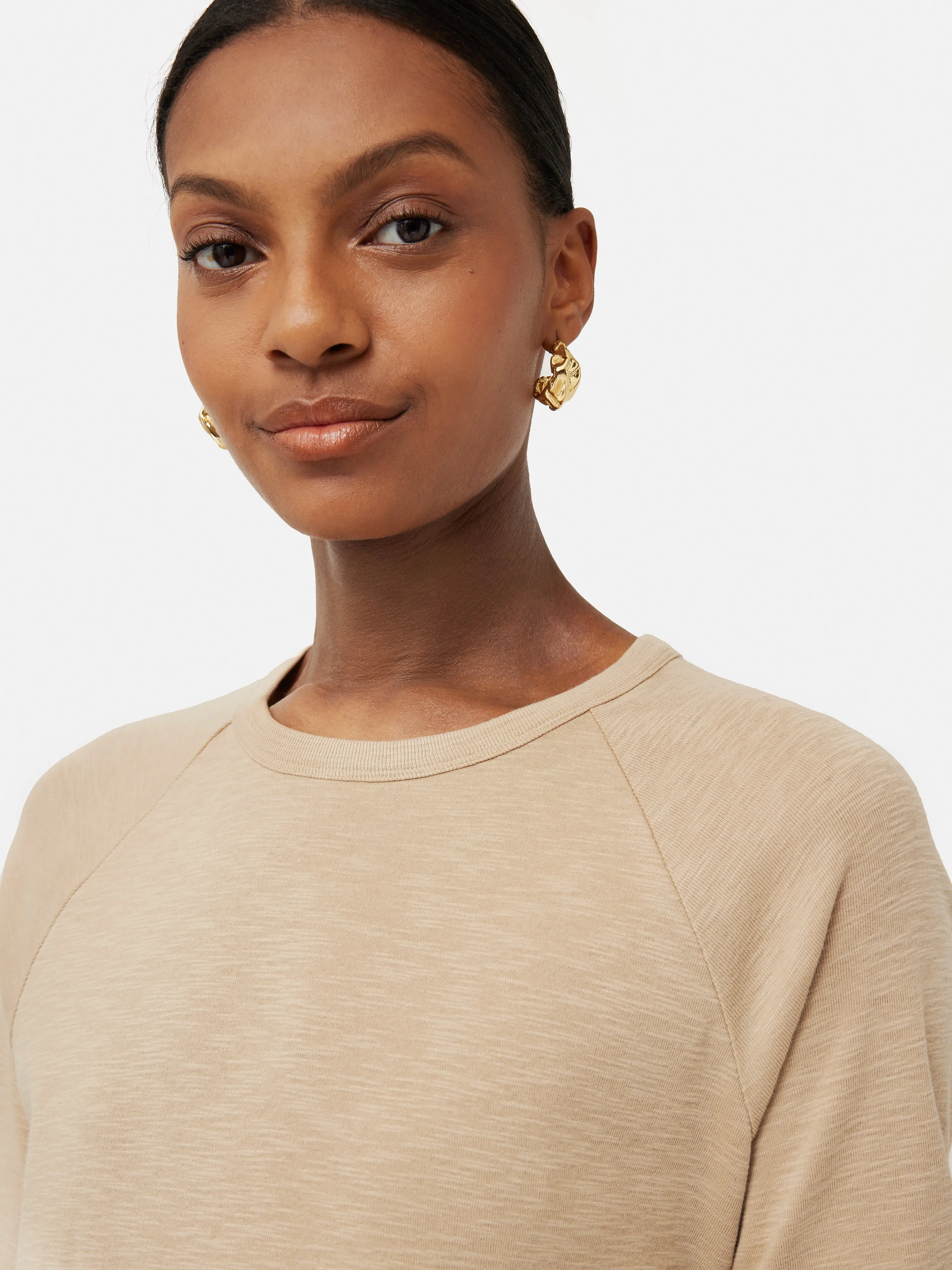 Cotton Luxe Raglan Tee | Beige sold by Jigsaw product image thumbnail 3