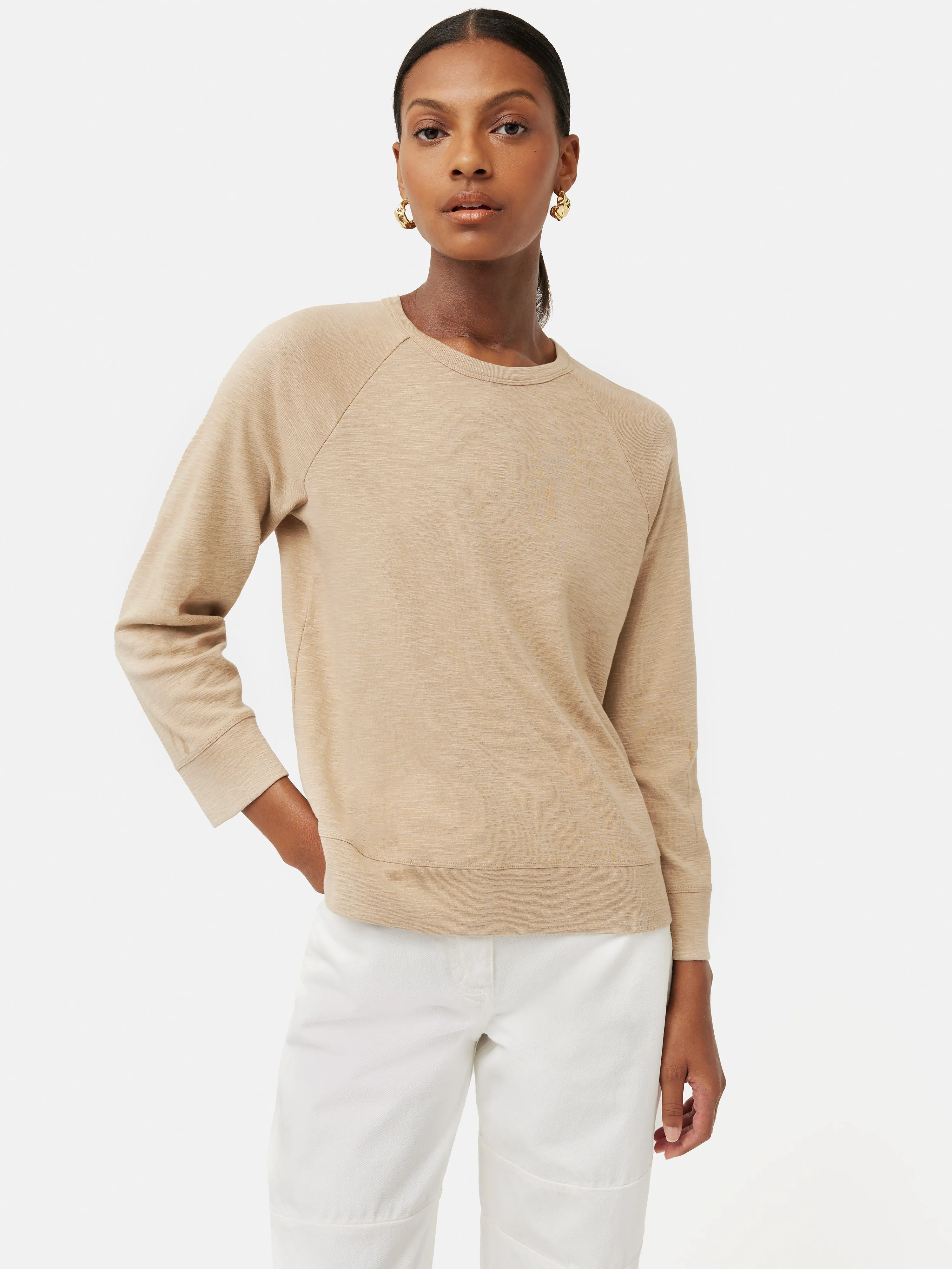 Cotton Luxe Raglan Tee | Beige sold by Jigsaw product image thumbnail 4
