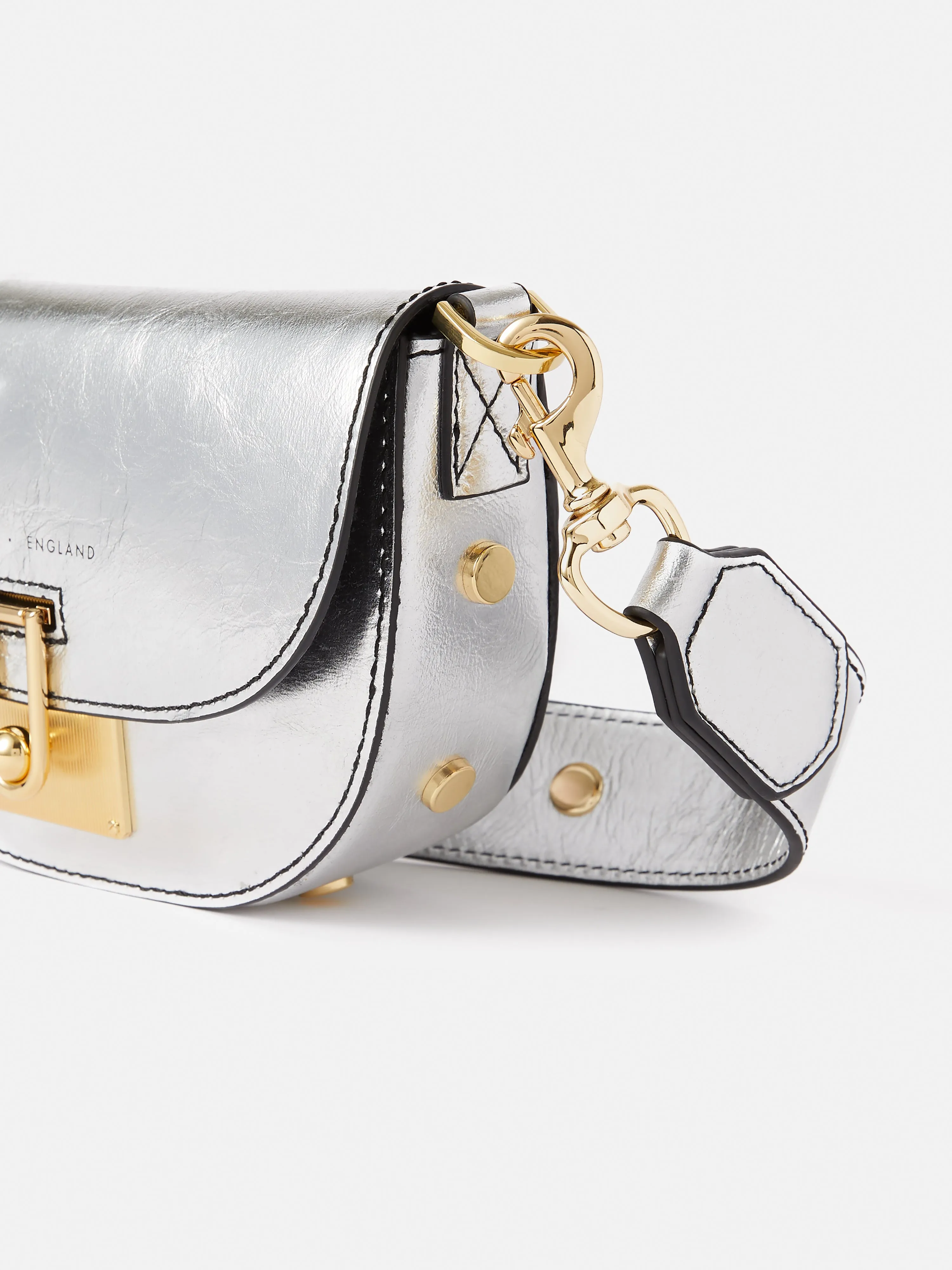Denbigh Studded Leather Bag | Silver sold by Jigsaw product image thumbnail 2