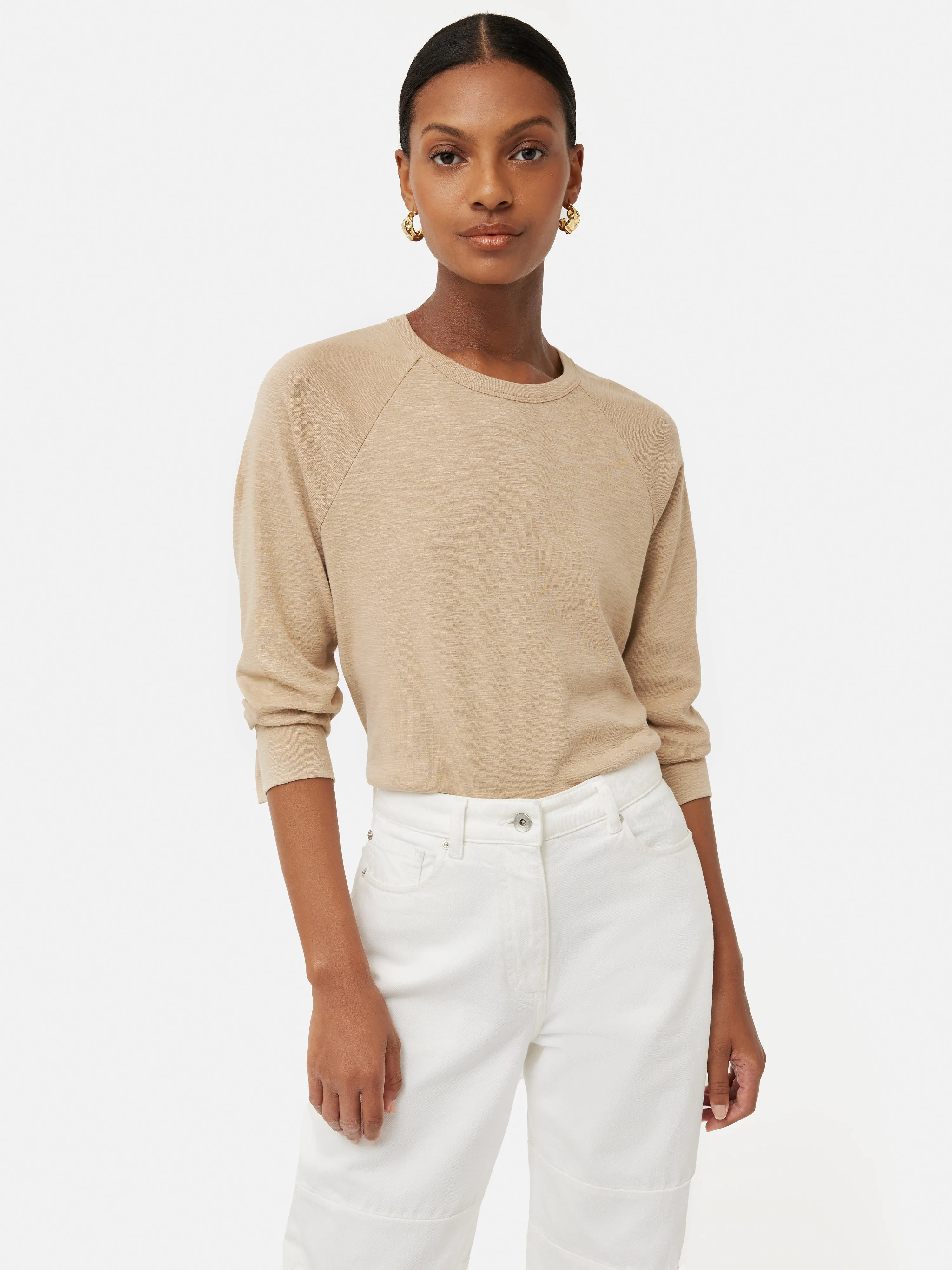 Cotton Luxe Raglan Tee | Beige sold by Jigsaw product image thumbnail 2