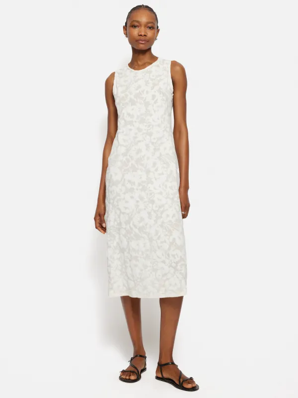 Printed Sheer Jersey Dress | White sold by Jigsaw