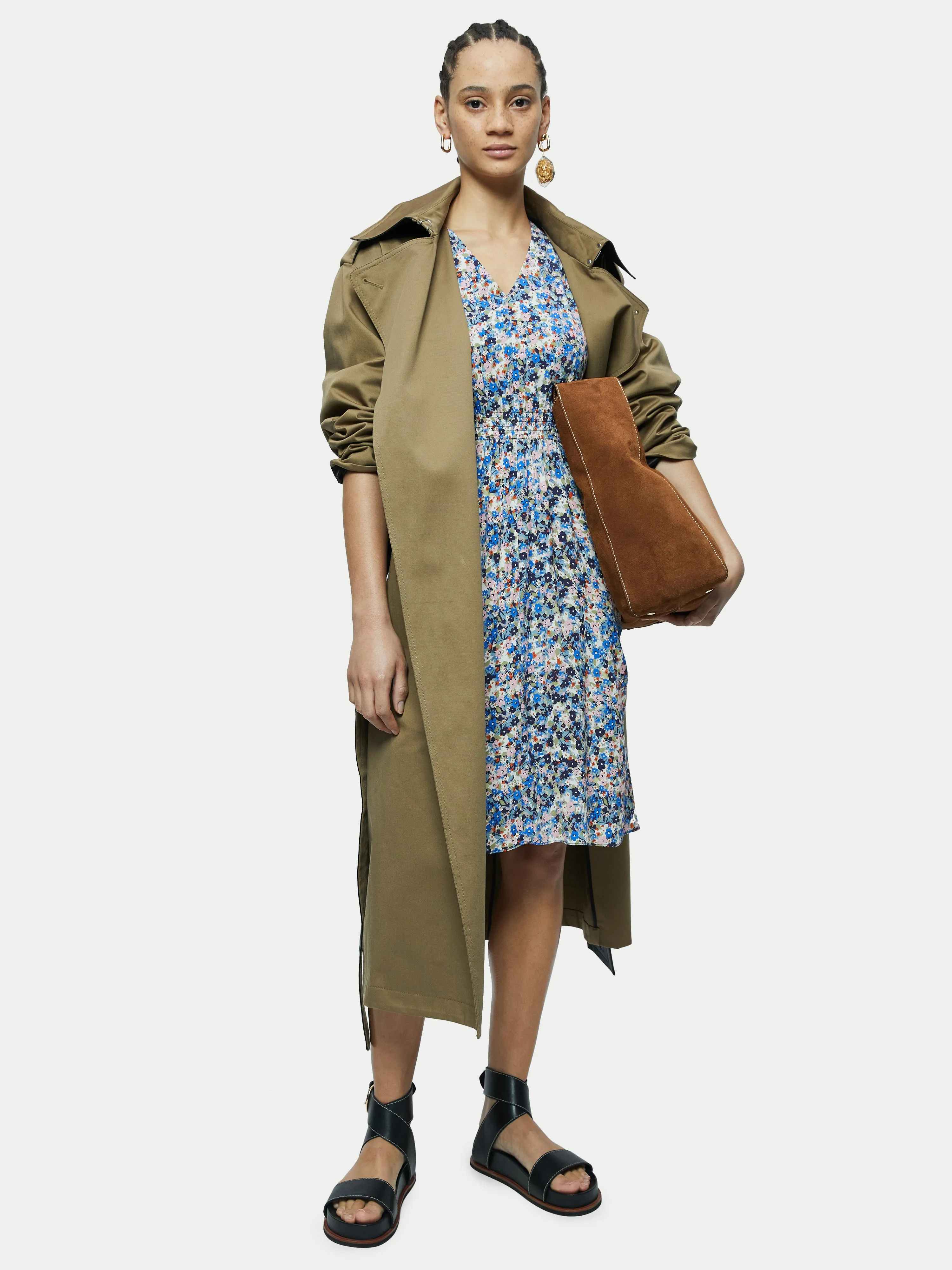 Rainbow Floral Tea Dress | Multi sold by Jigsaw product image thumbnail 4