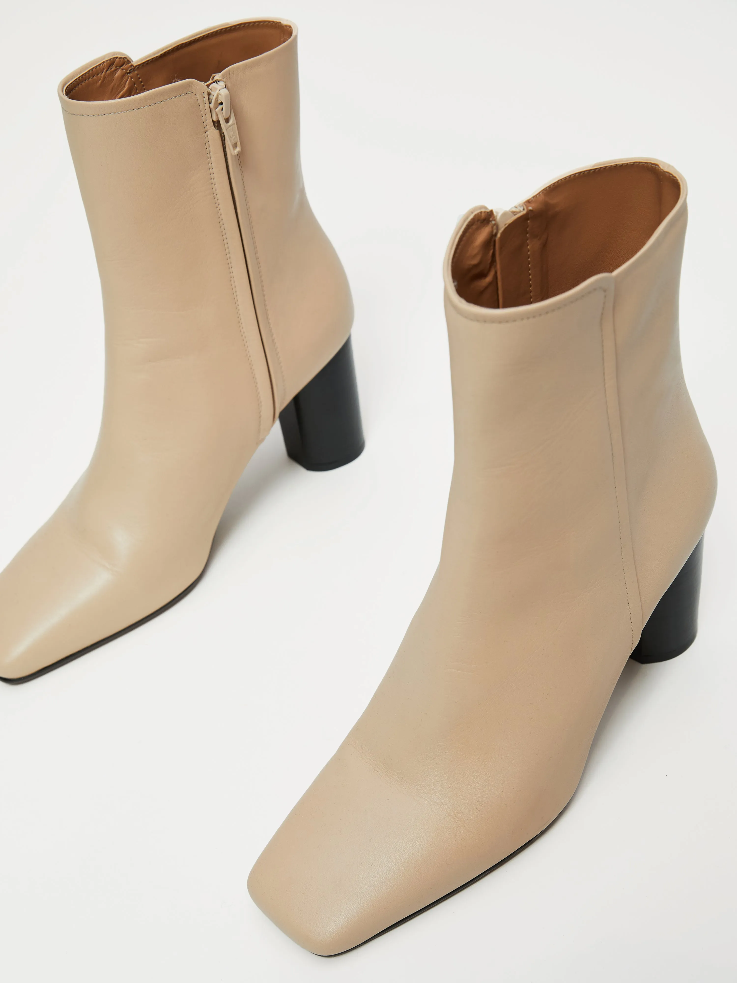 Pimlico Leather Heel Boot | Fawn sold by Jigsaw product image thumbnail 2