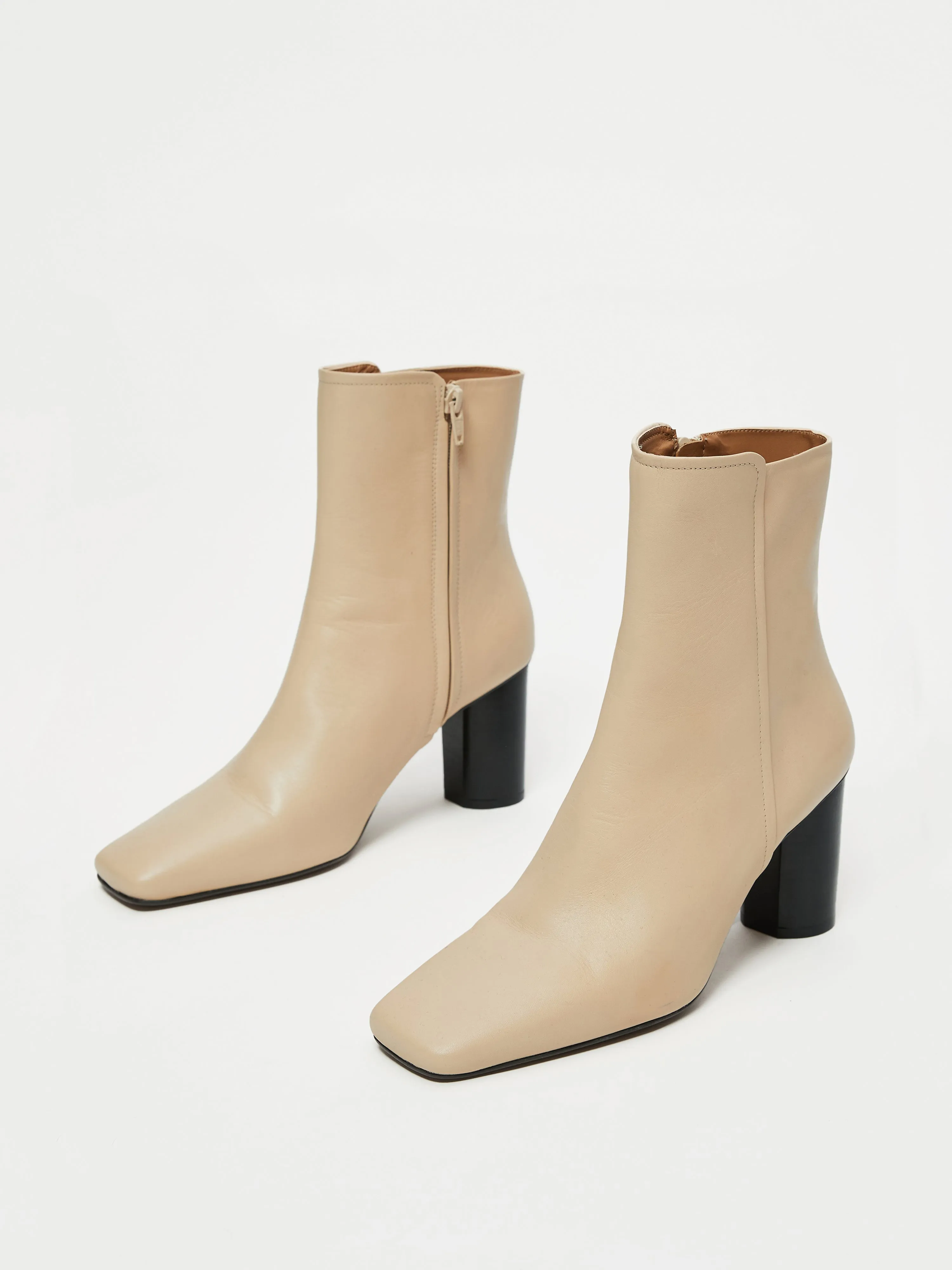 Pimlico Leather Heel Boot | Fawn sold by Jigsaw product image thumbnail 4