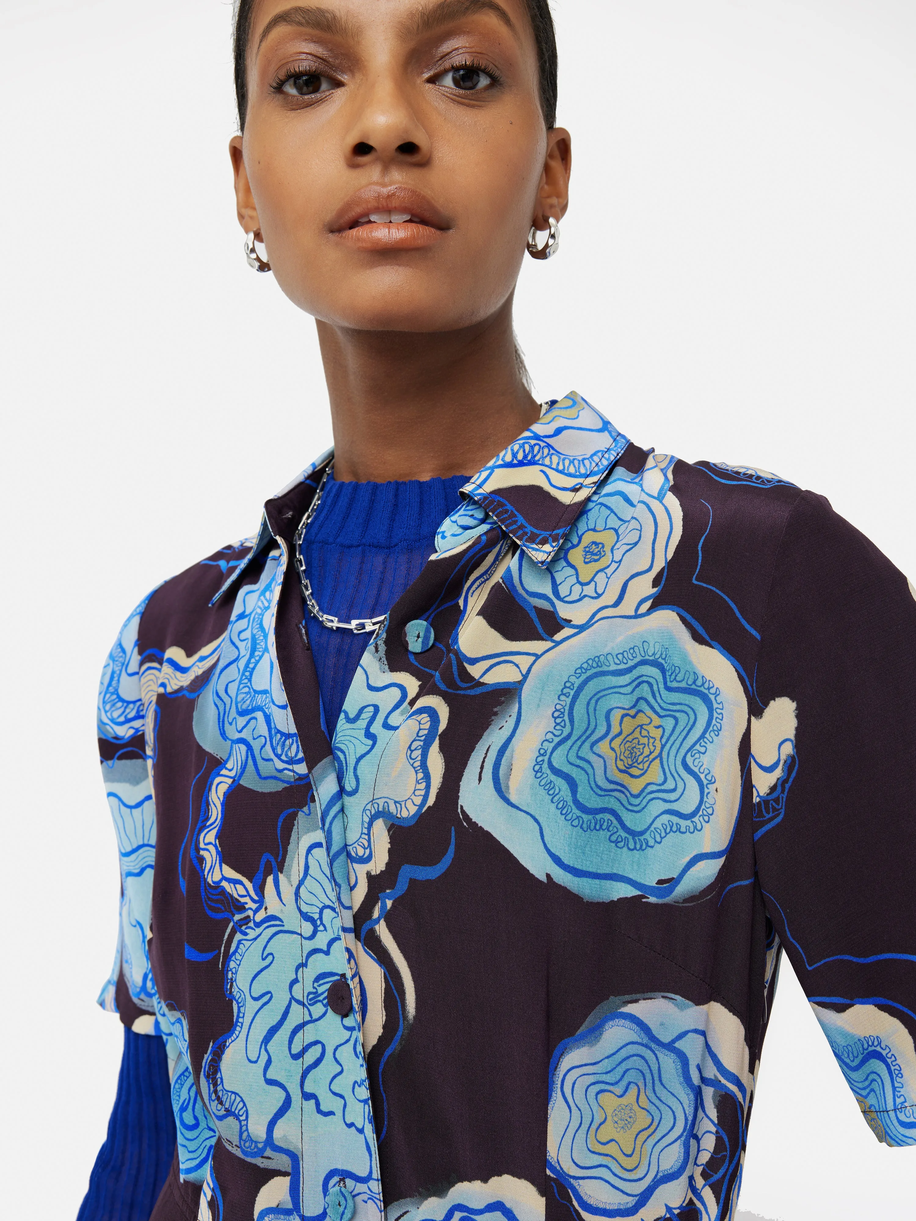 Sharan Ranshi Midi Dress | Blue sold by Jigsaw product image thumbnail 4