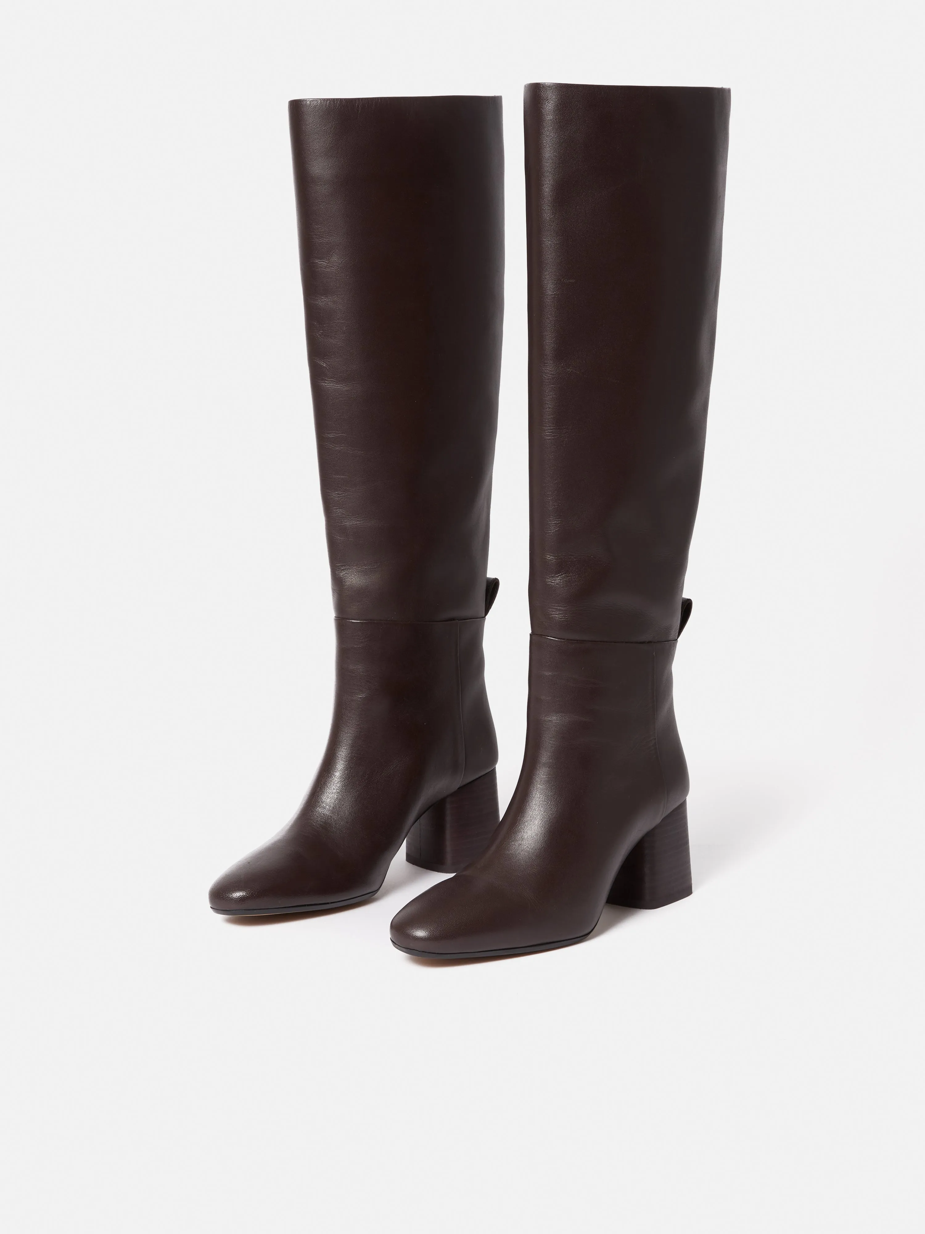 Heeled Riding Boot | Burgundy sold by Jigsaw product image thumbnail 2
