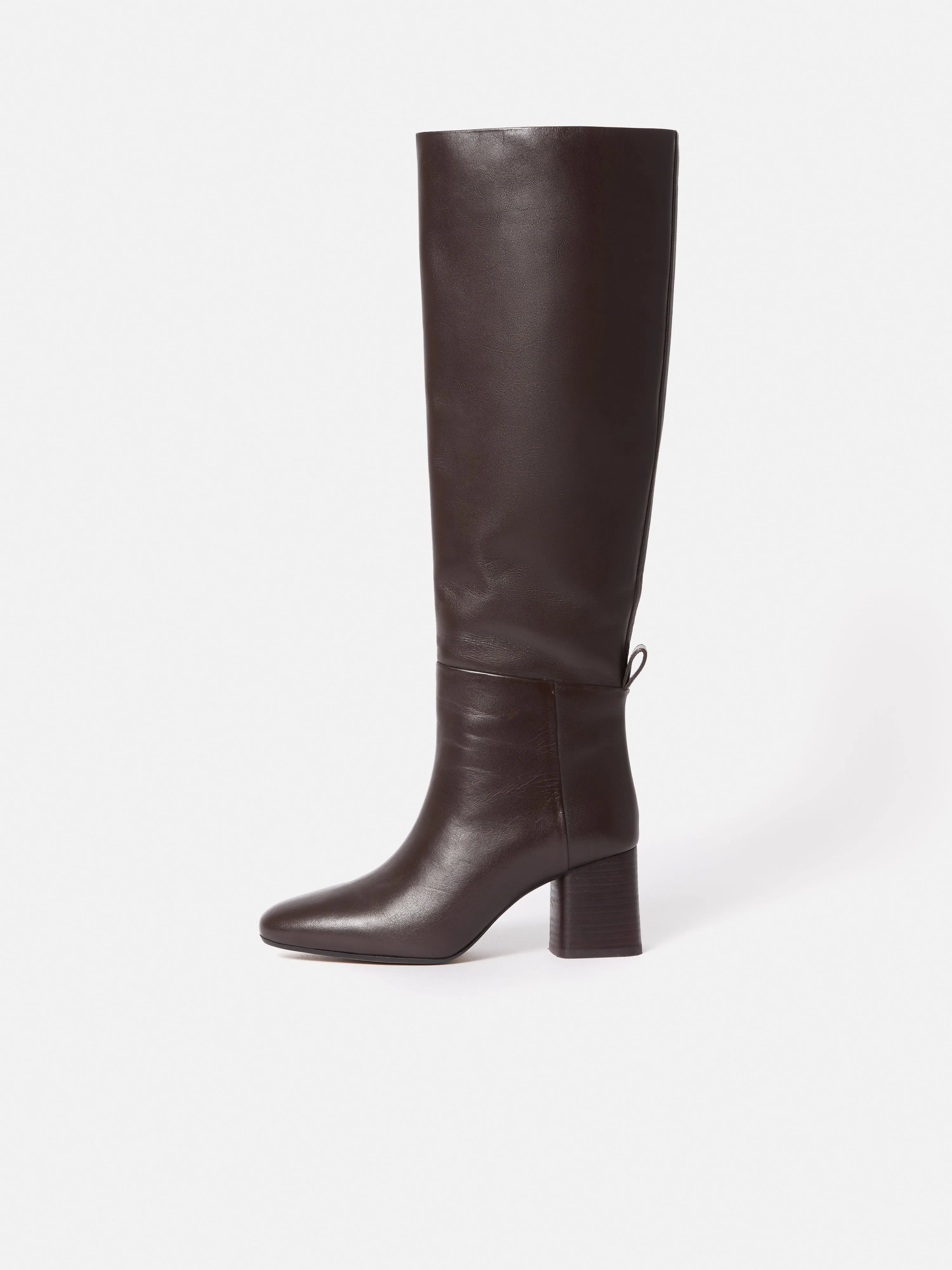 Heeled Riding Boot | Burgundy sold by Jigsaw