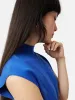 Silk Cotton Cap Sleeve Top | Blue sold by Jigsaw