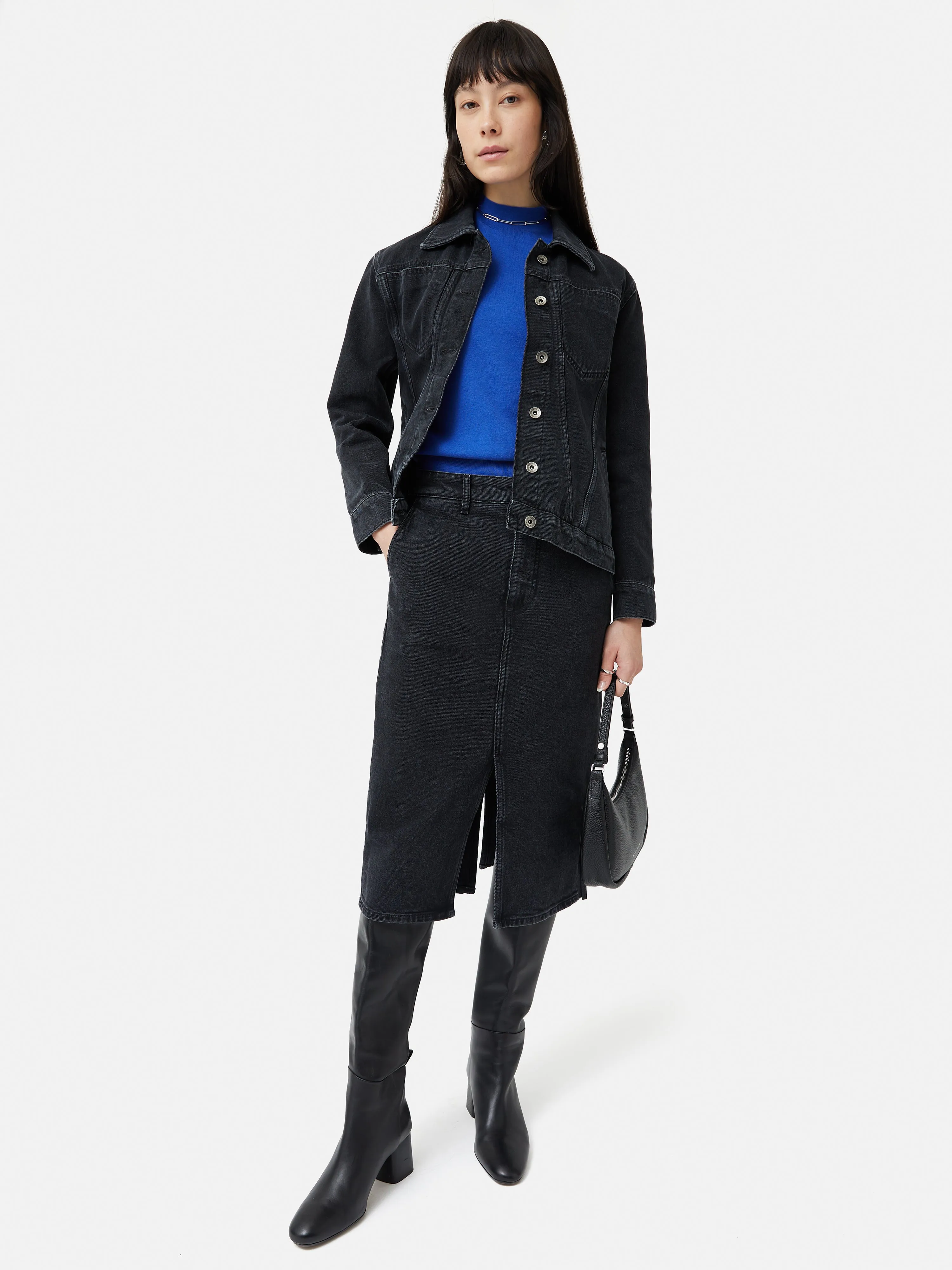 Silk Cotton Cap Sleeve Top | Blue sold by Jigsaw product image thumbnail 5