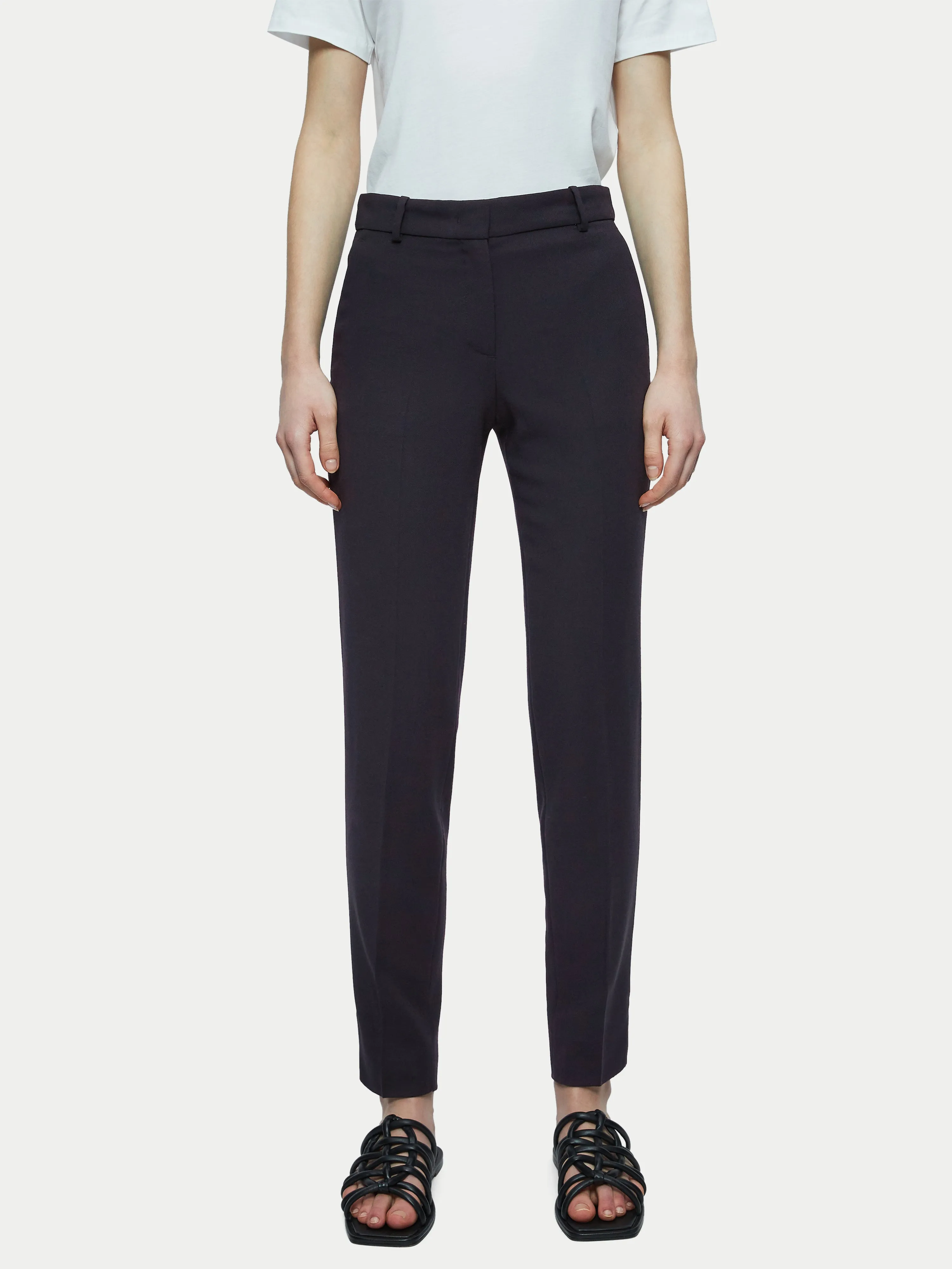 Fluid Twill Palmer Trouser | Black sold by Jigsaw