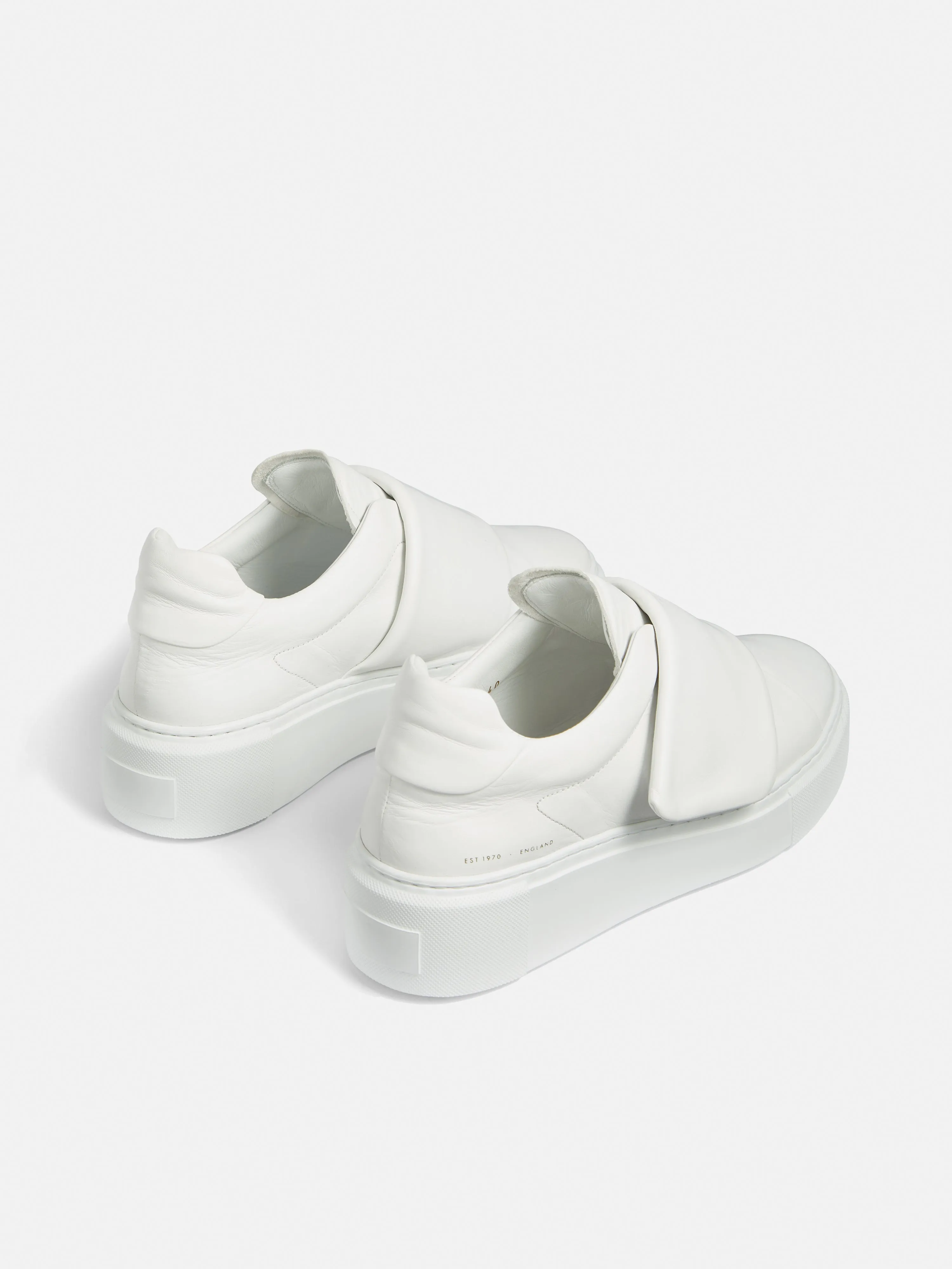 Rento Platform Leather Trainer | White sold by Jigsaw product image thumbnail 4