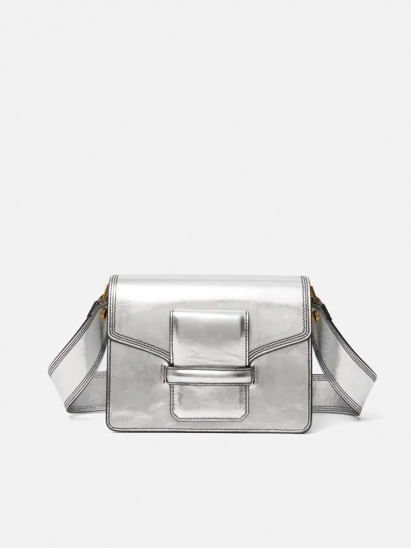 Ada Leather Crossbody Bag | Silver sold by Jigsaw