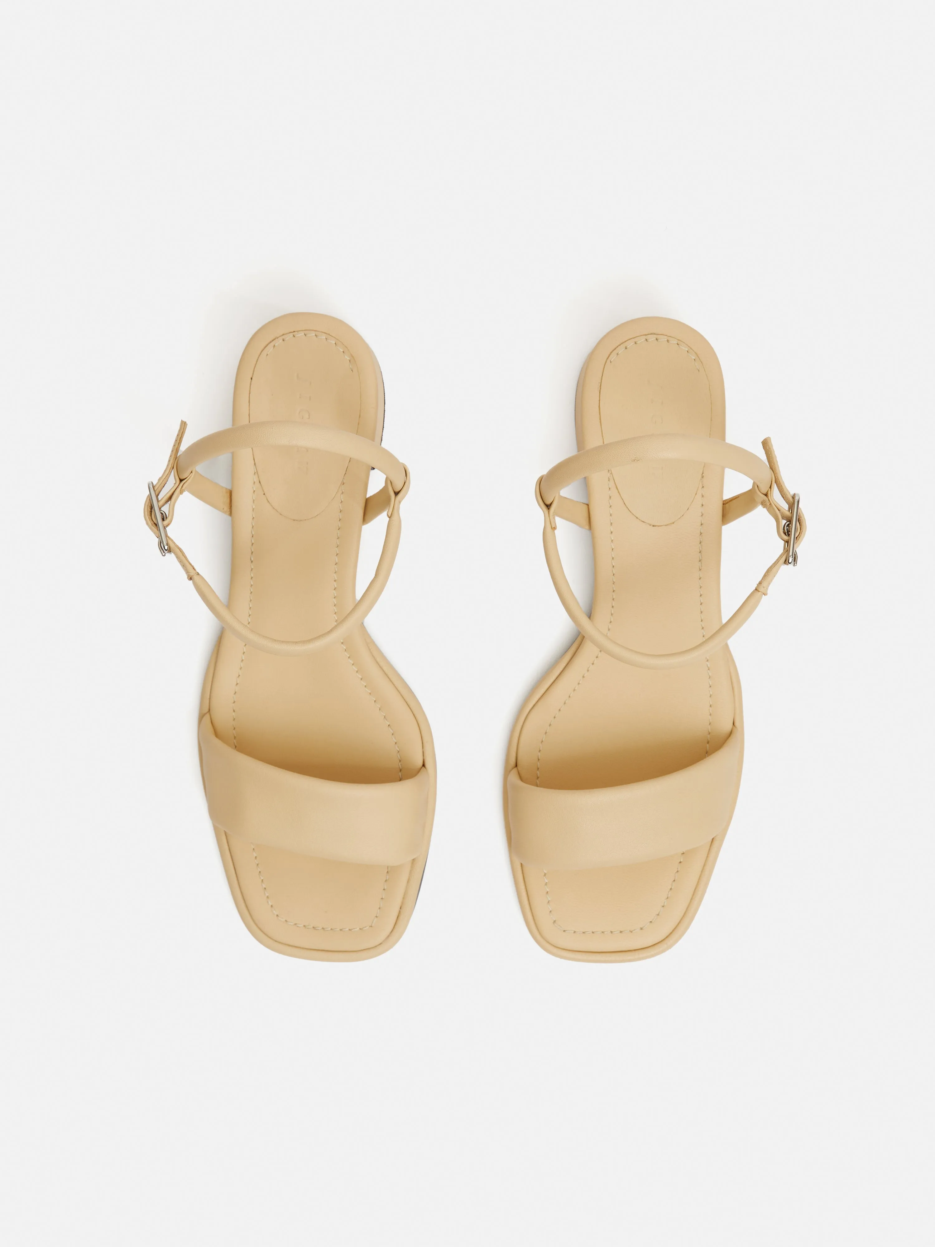 Adel Leather Heeled Sandal | Cream sold by Jigsaw product image thumbnail 4