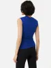 Sheer Supima Ruched Top | Blue sold by Jigsaw