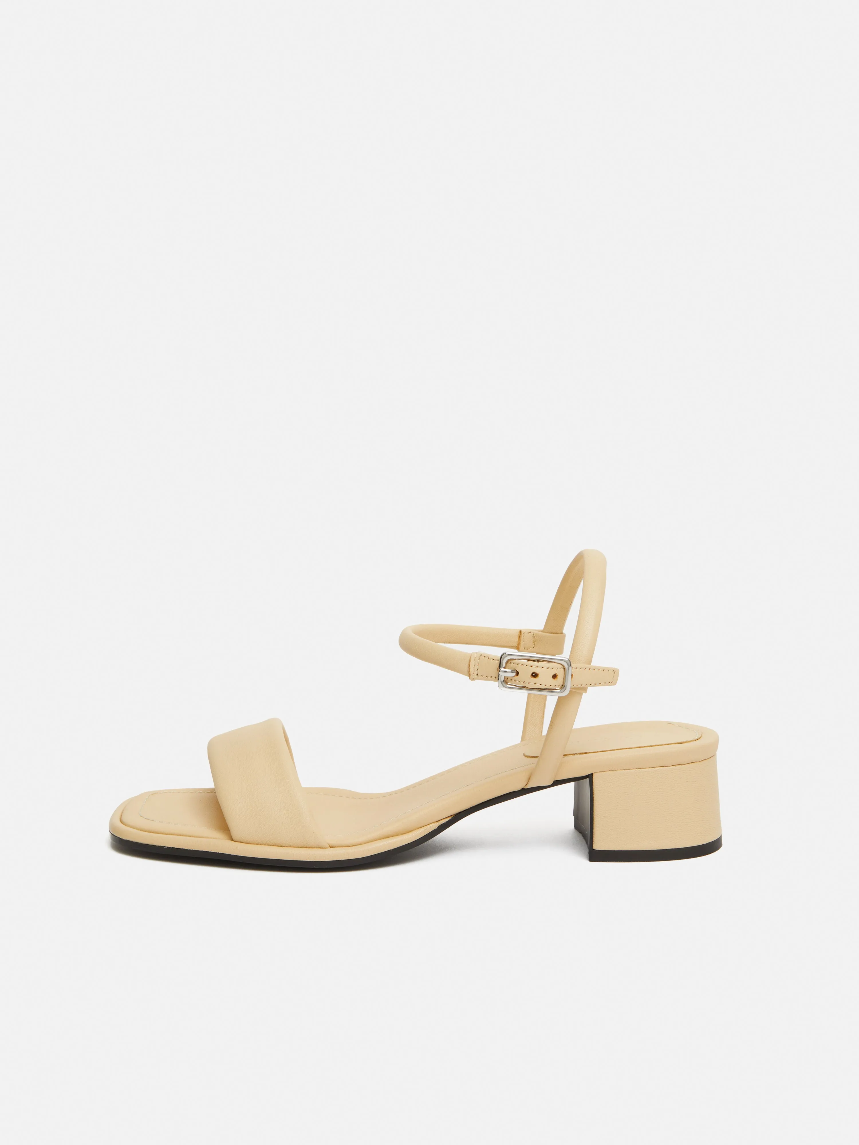Adel Leather Heeled Sandal | Cream sold by Jigsaw