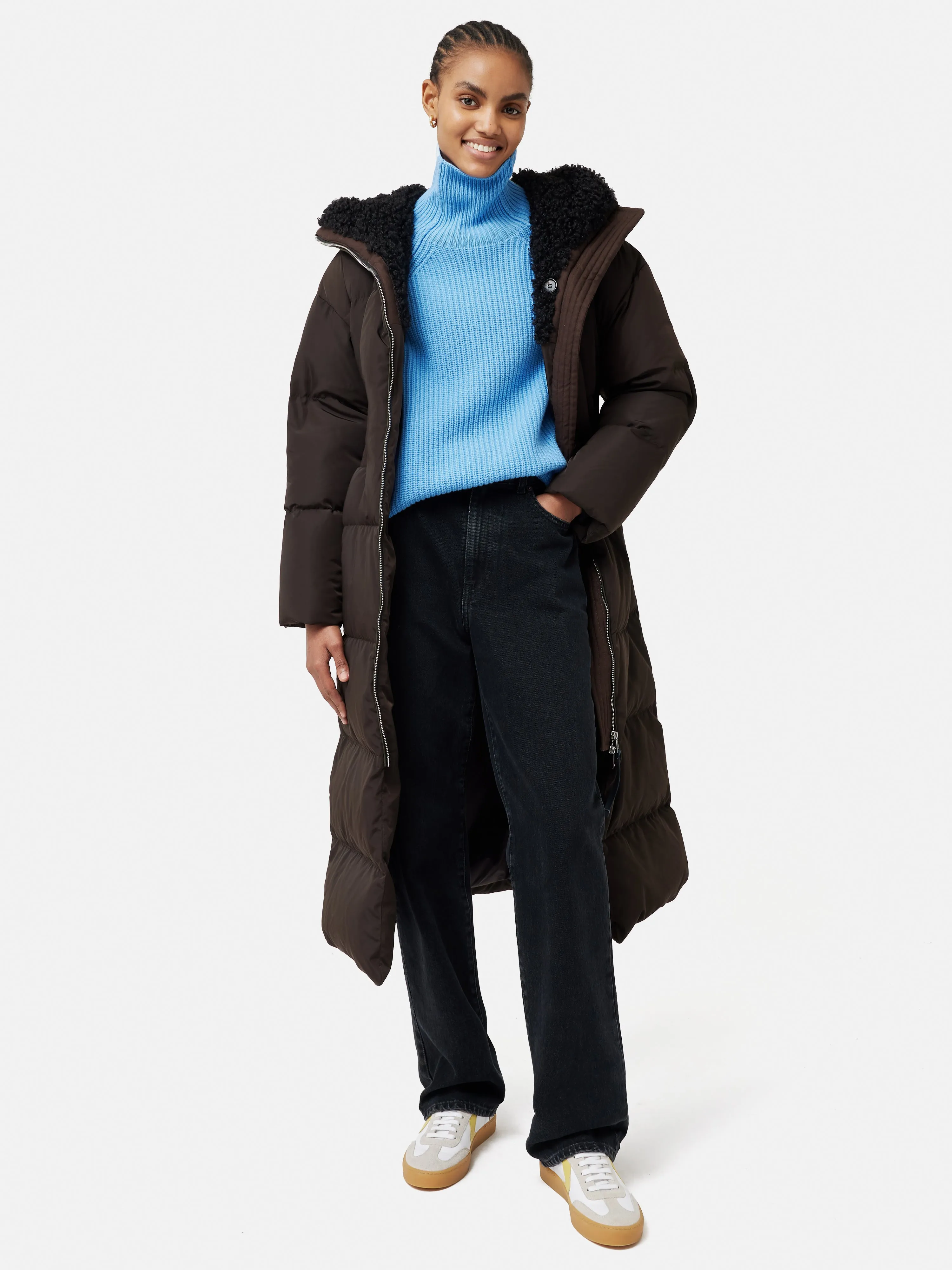 Merino Fishermans Rib Jumper | Blue sold by Jigsaw product image thumbnail 5