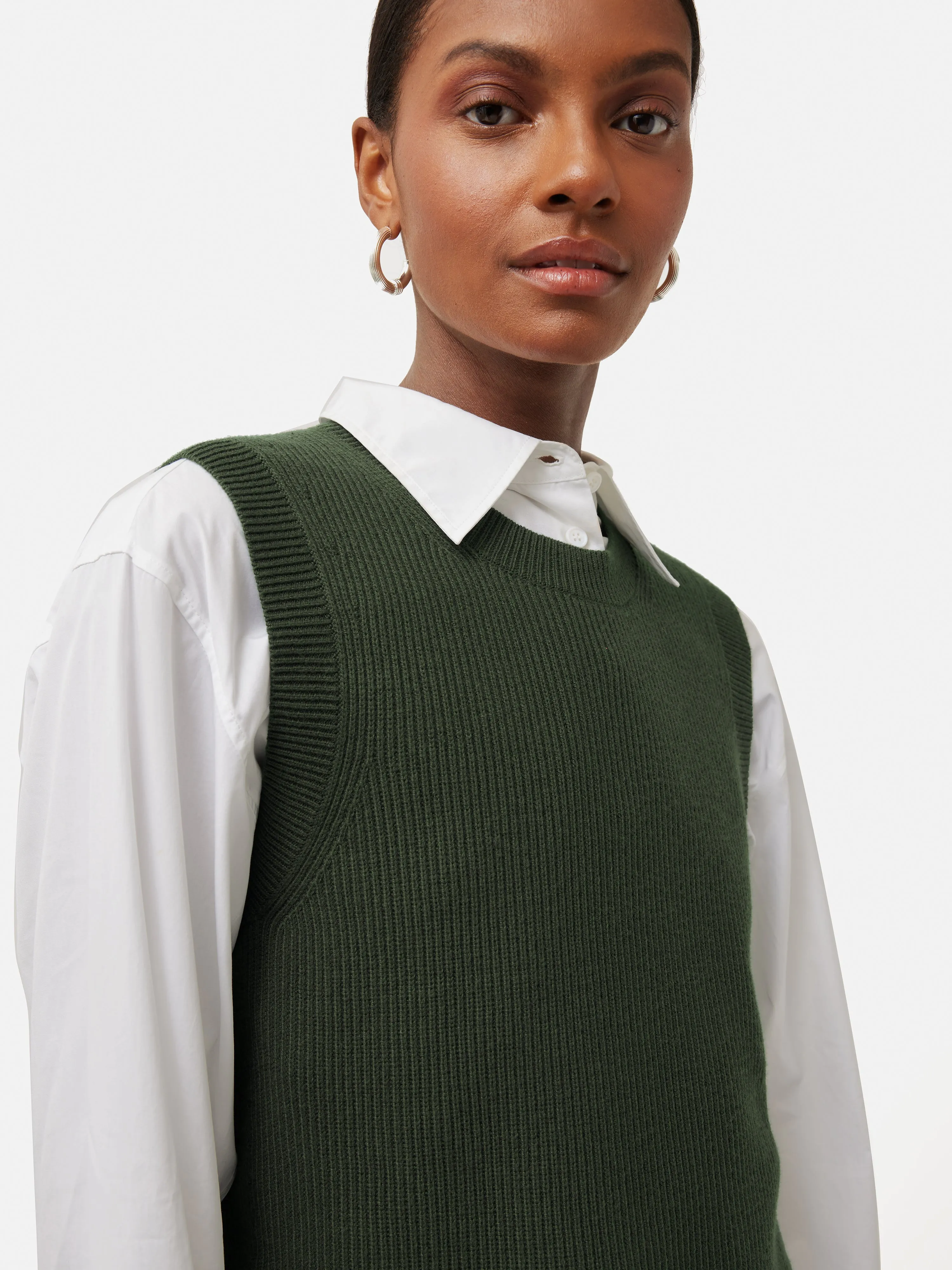 Cotton Blend Crew Tank | Green sold by Jigsaw product image thumbnail 5