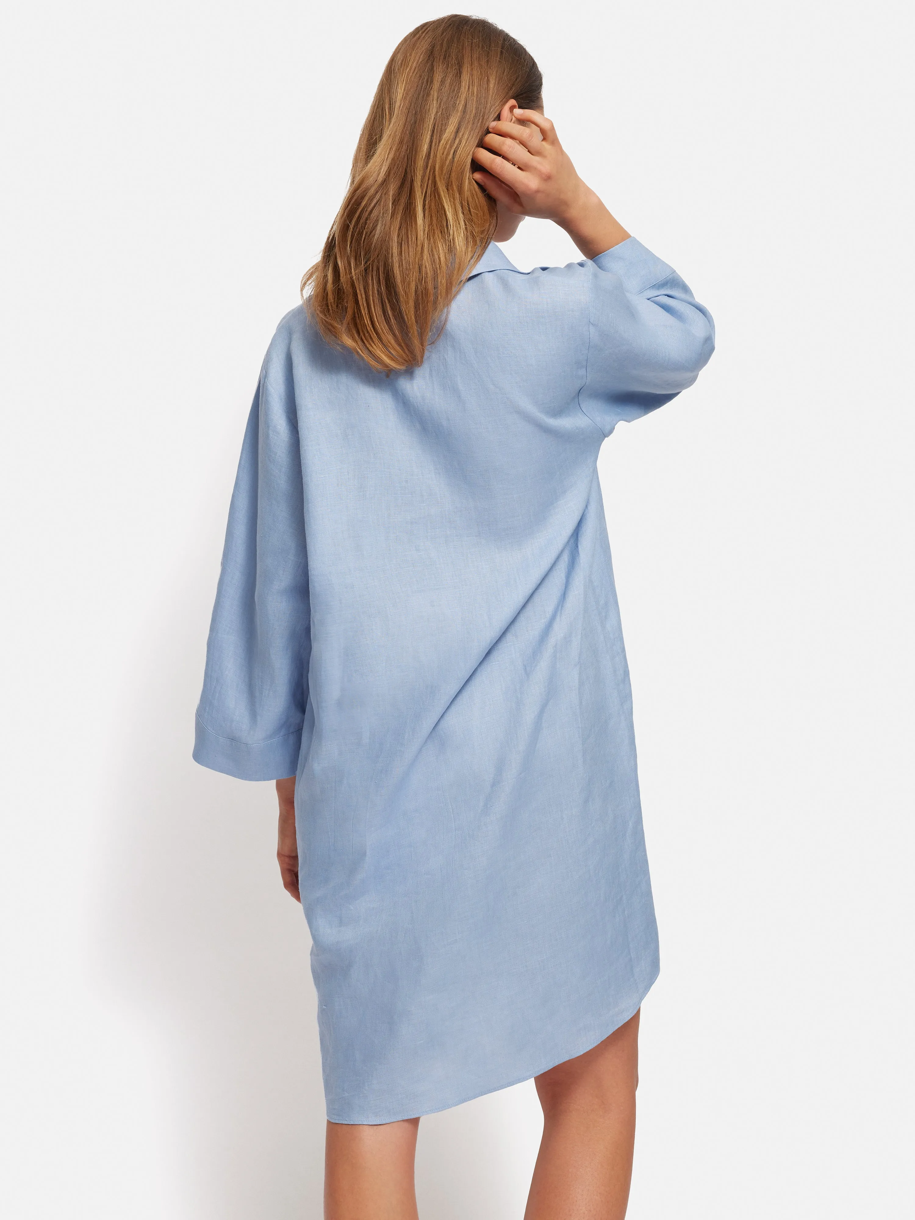 Linen Tunic Shirt Dress | Blue sold by Jigsaw product image thumbnail 4