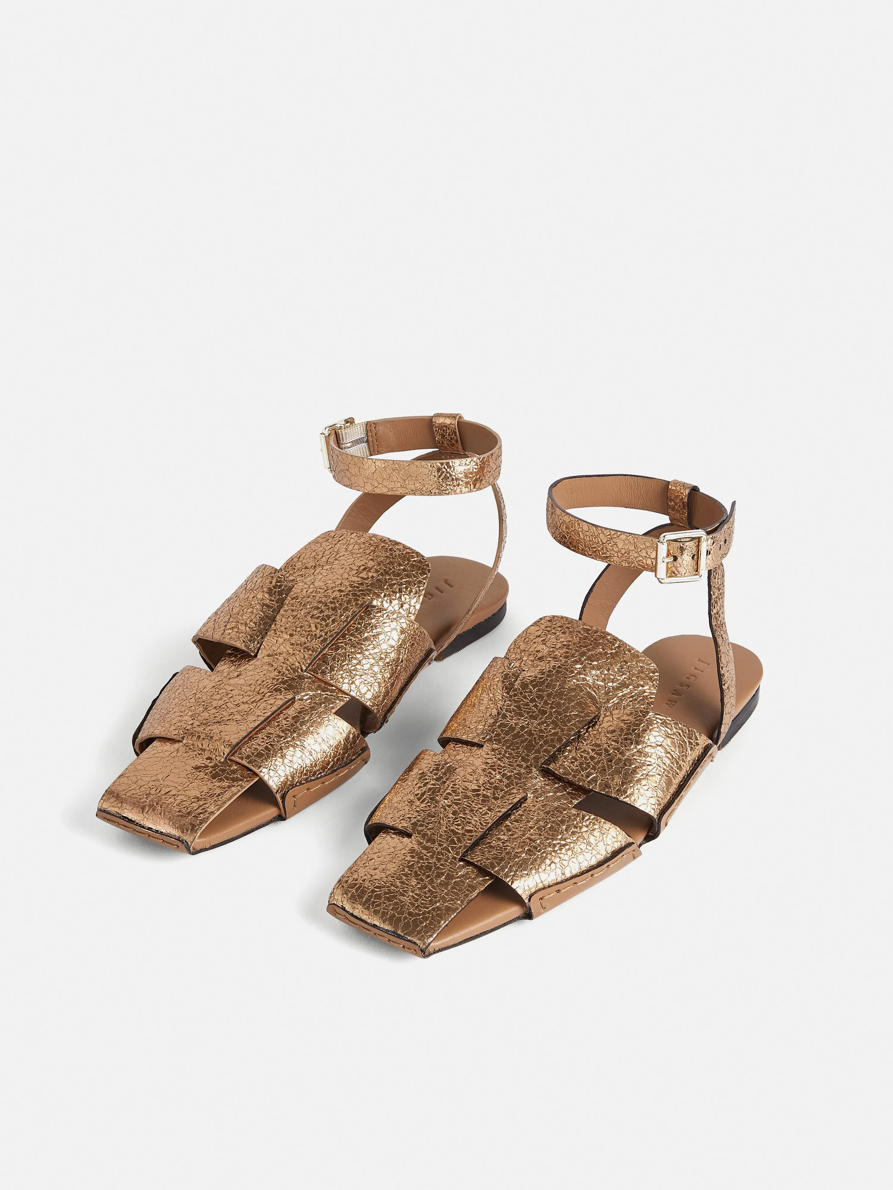 Sutton Leather Woven Sandal | Bronze sold by Jigsaw product image thumbnail 2
