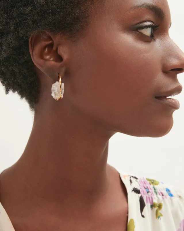 Semi Precious Hoop Earrings | Crystal sold by Jigsaw