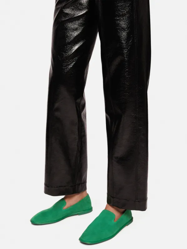 Elie Soft Suede Loafer | Green sold by Jigsaw