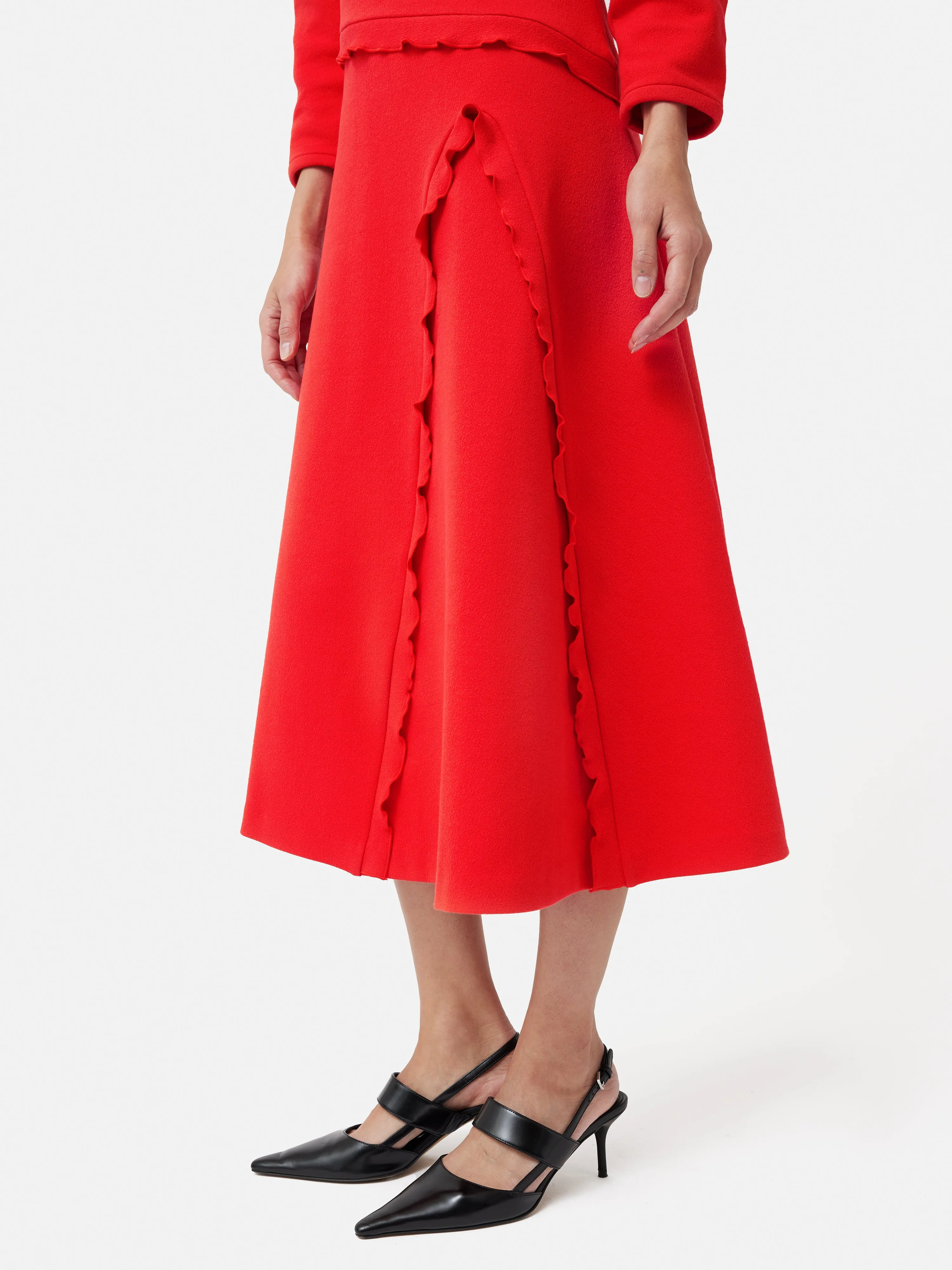 Crepe Scoop Neck Dress | Red sold by Jigsaw product image thumbnail 5