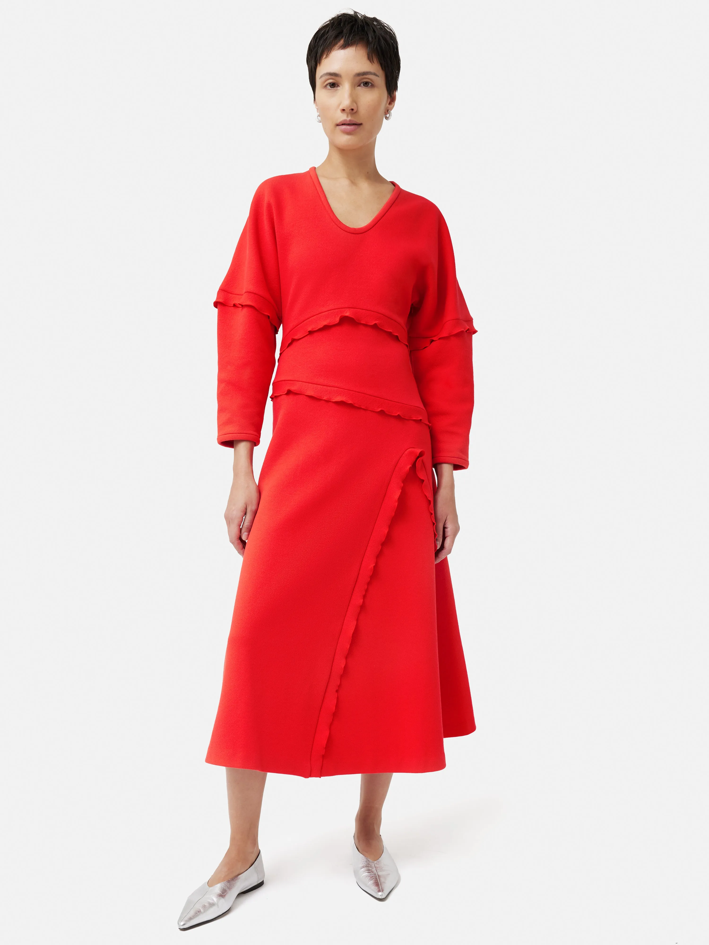 Crepe Scoop Neck Dress | Red sold by Jigsaw product image thumbnail 4