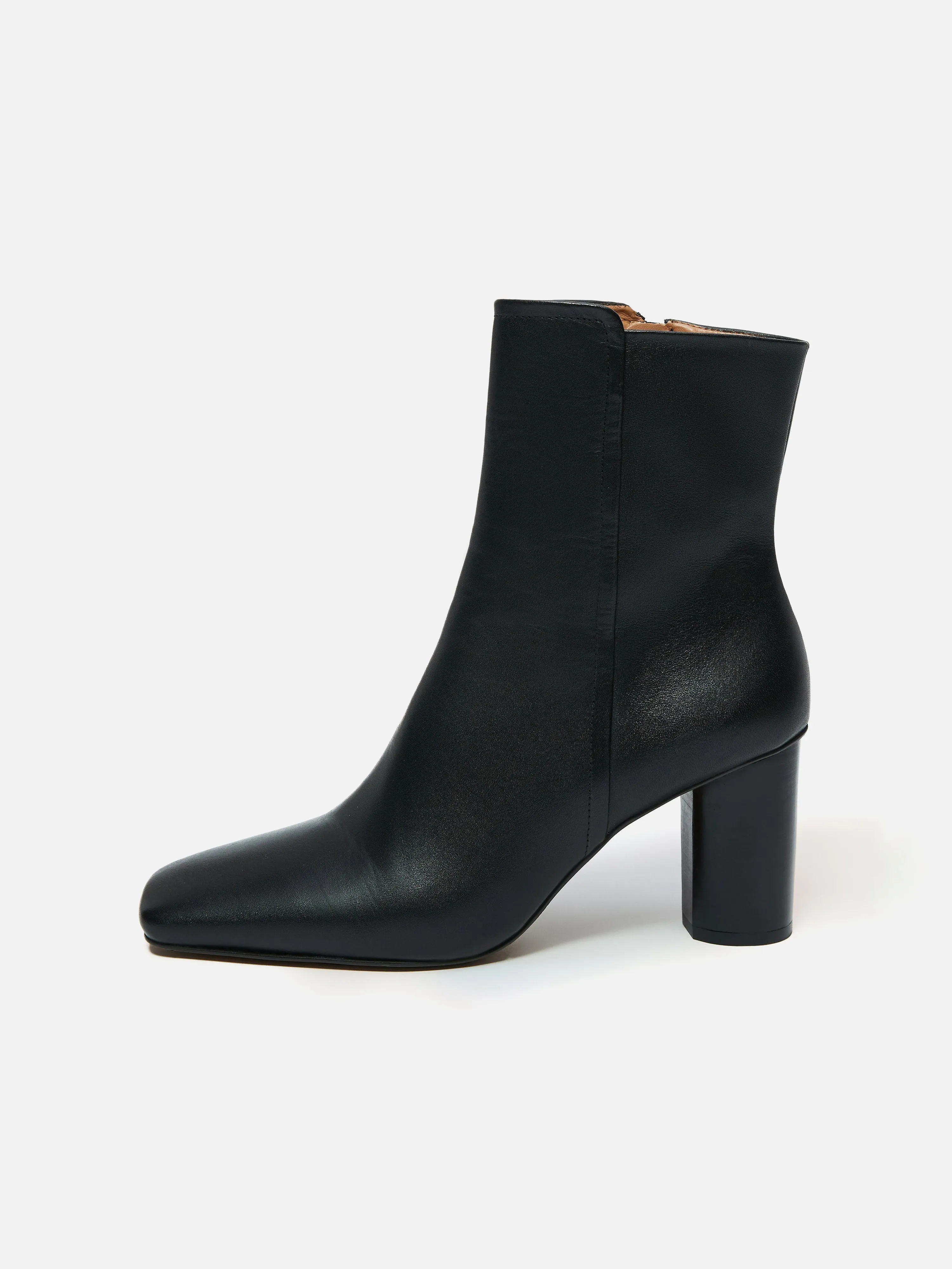 Pimlico Leather Heel Boot | Black sold by Jigsaw