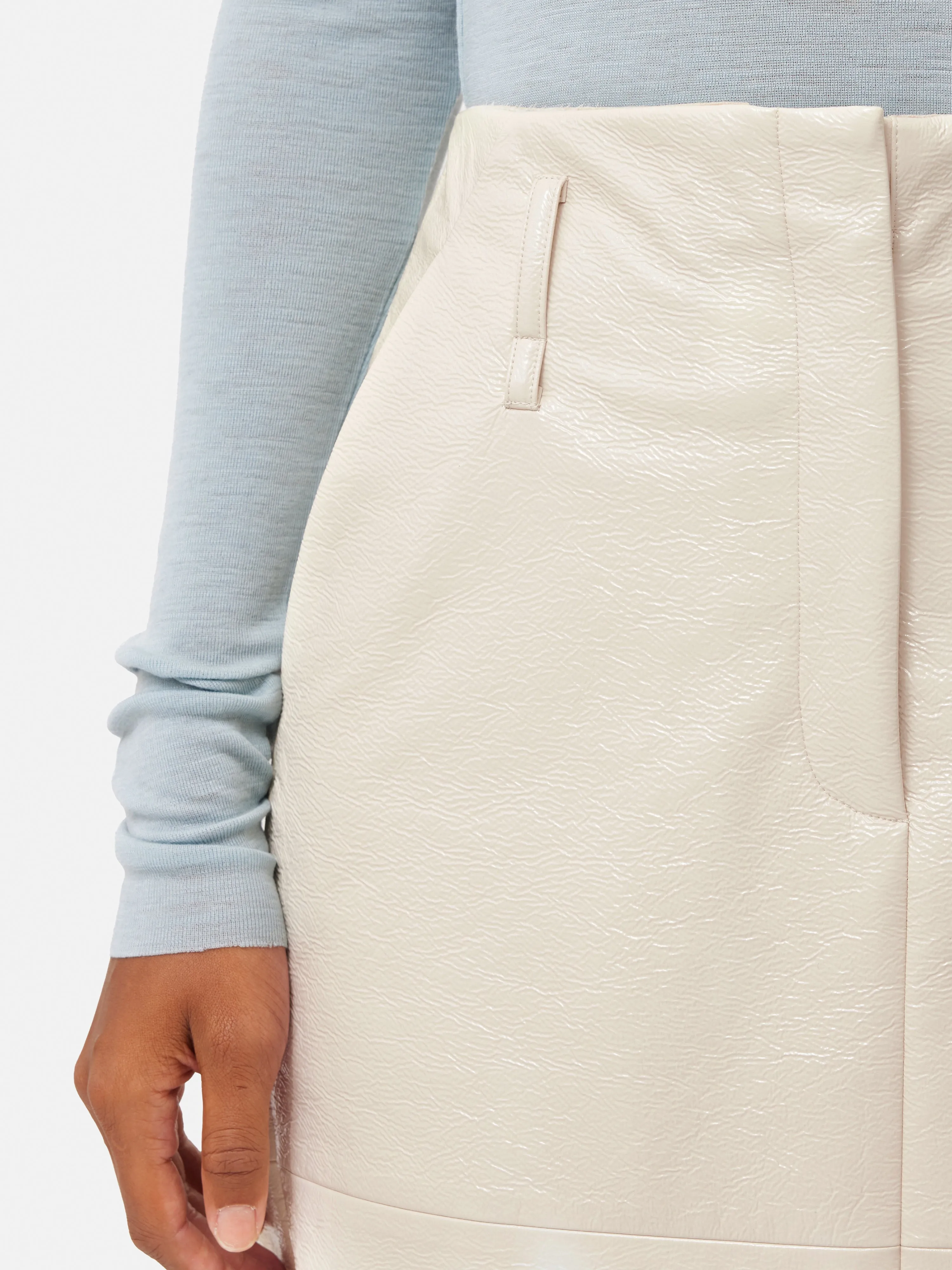 Patent Pencil Skirt | Cream sold by Jigsaw product image thumbnail 4