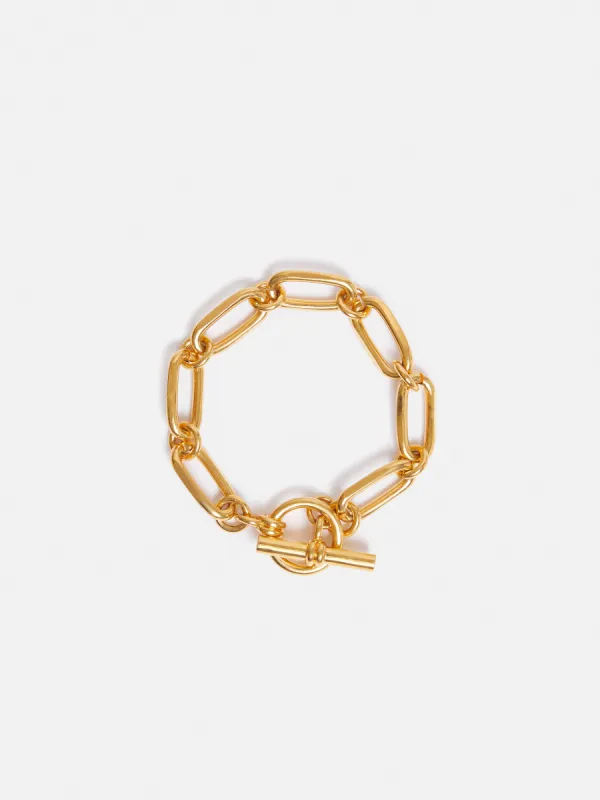 Trombone Link Bracelet | Gold sold by Jigsaw